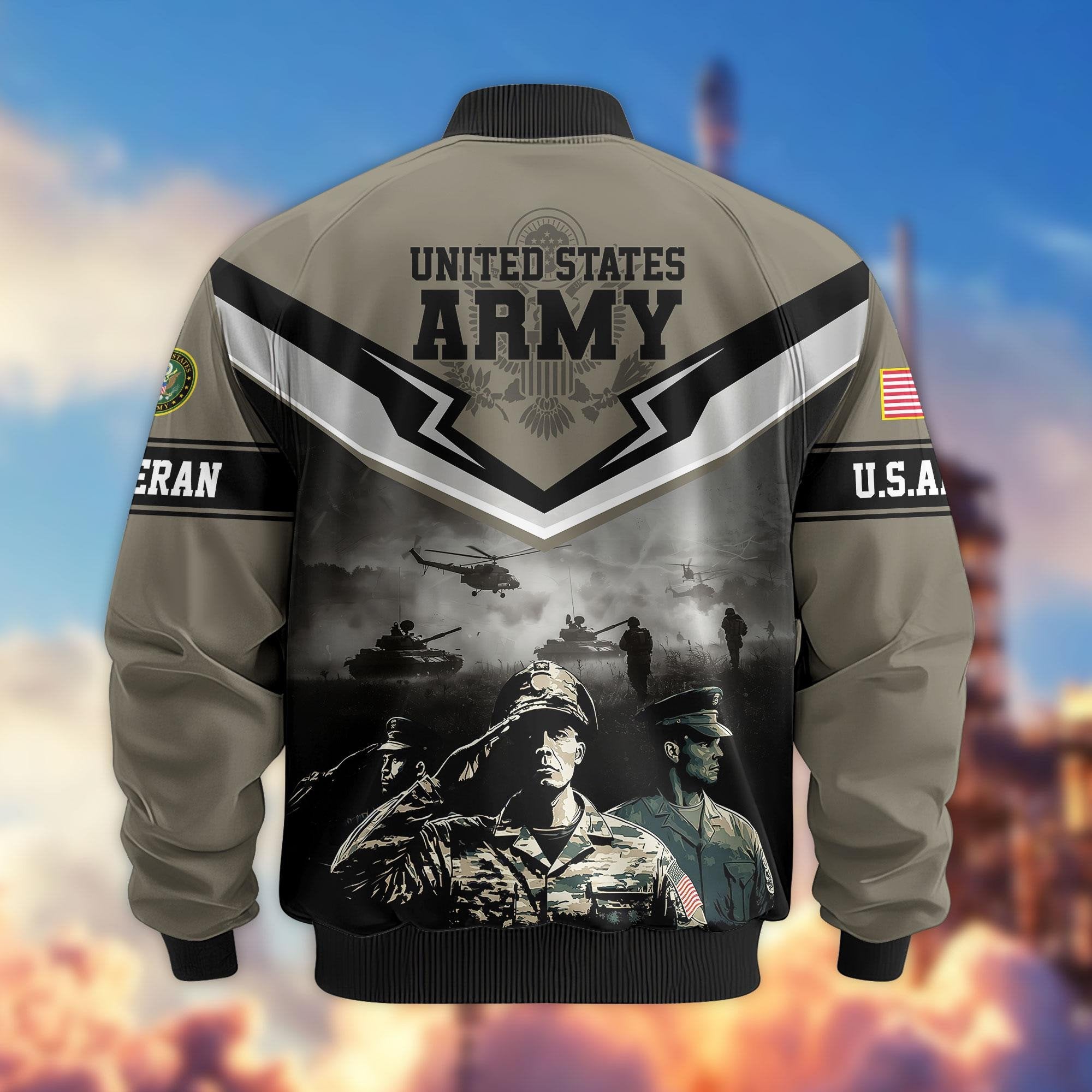 Premium Honoring All Who Served US Veterans Bomber Jacket APHN071114, Gifts For US Veterans