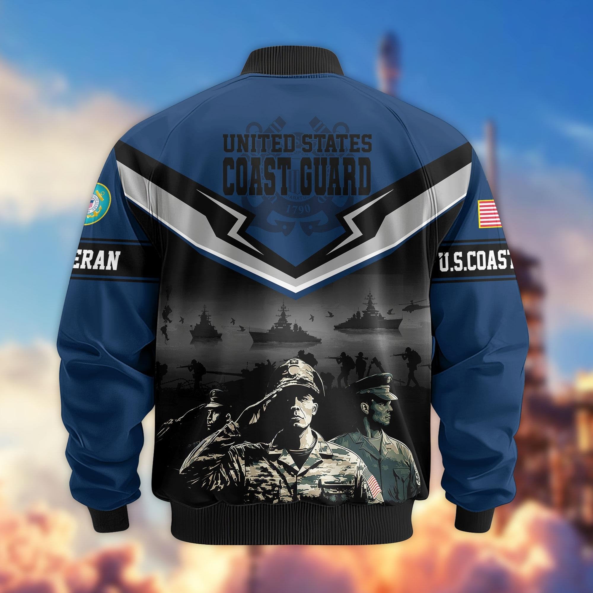 Premium Honoring All Who Served US Veterans Bomber Jacket APHN071114, Gifts For US Veterans
