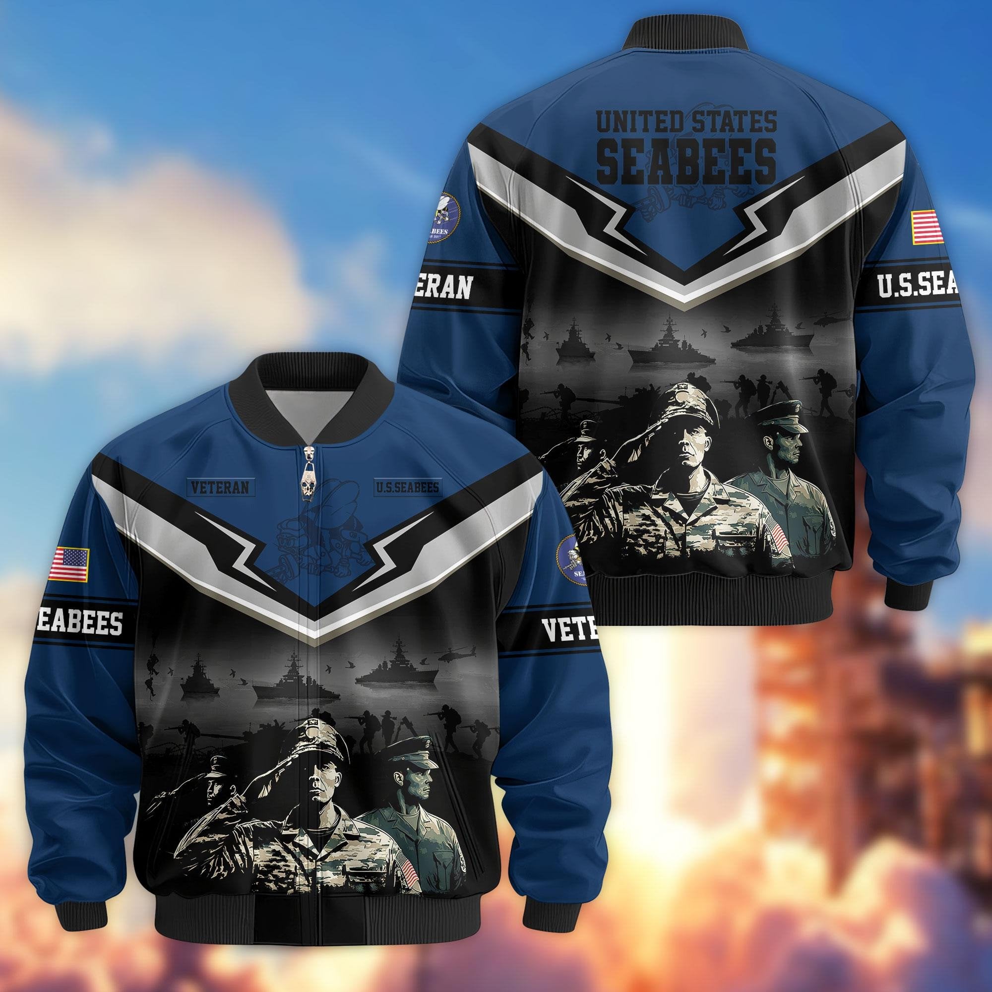 Premium Honoring All Who Served US Veterans Bomber Jacket APHN071114, Gifts For US Veterans