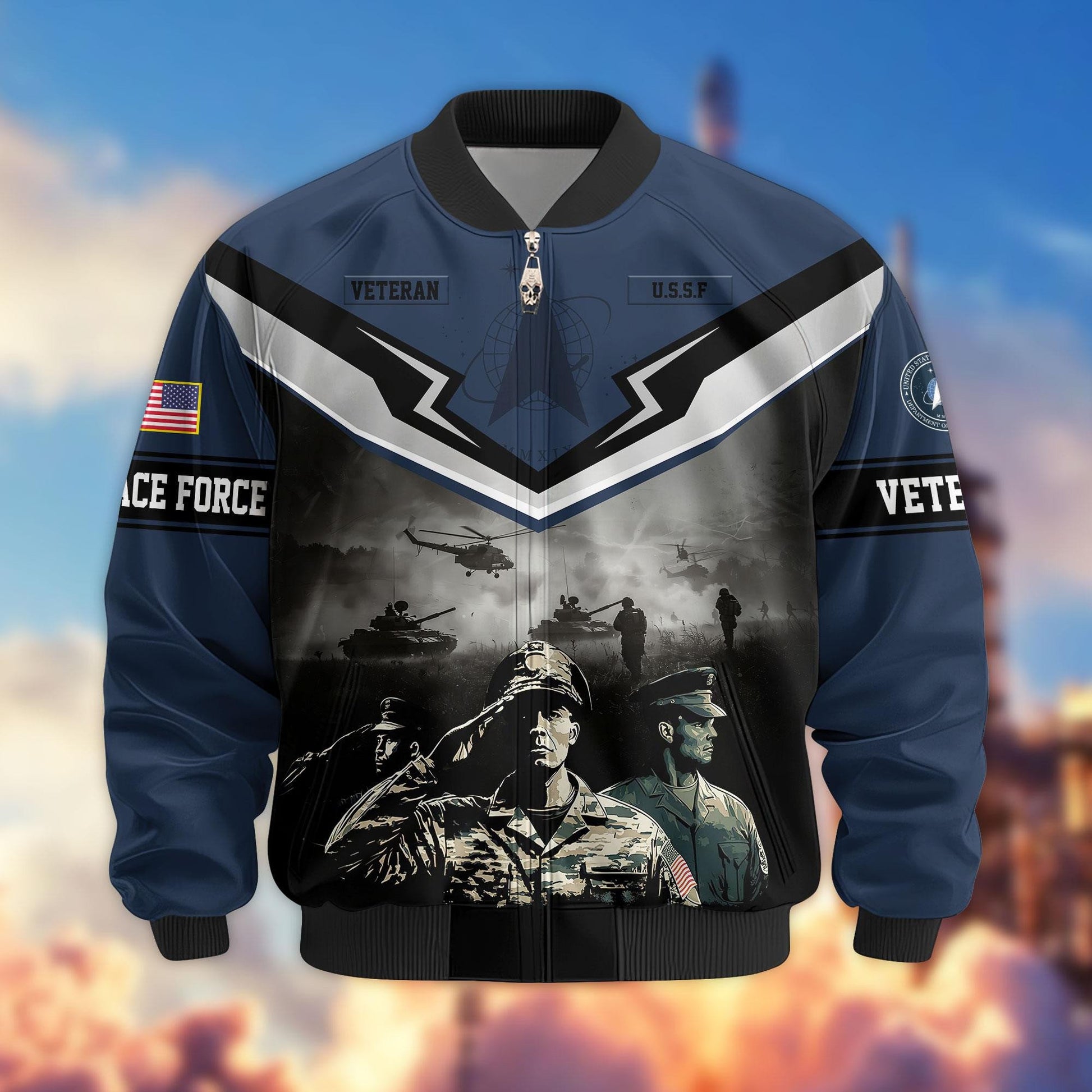 Premium Honoring All Who Served US Veterans Bomber Jacket APHN071114, Gifts For US Veterans