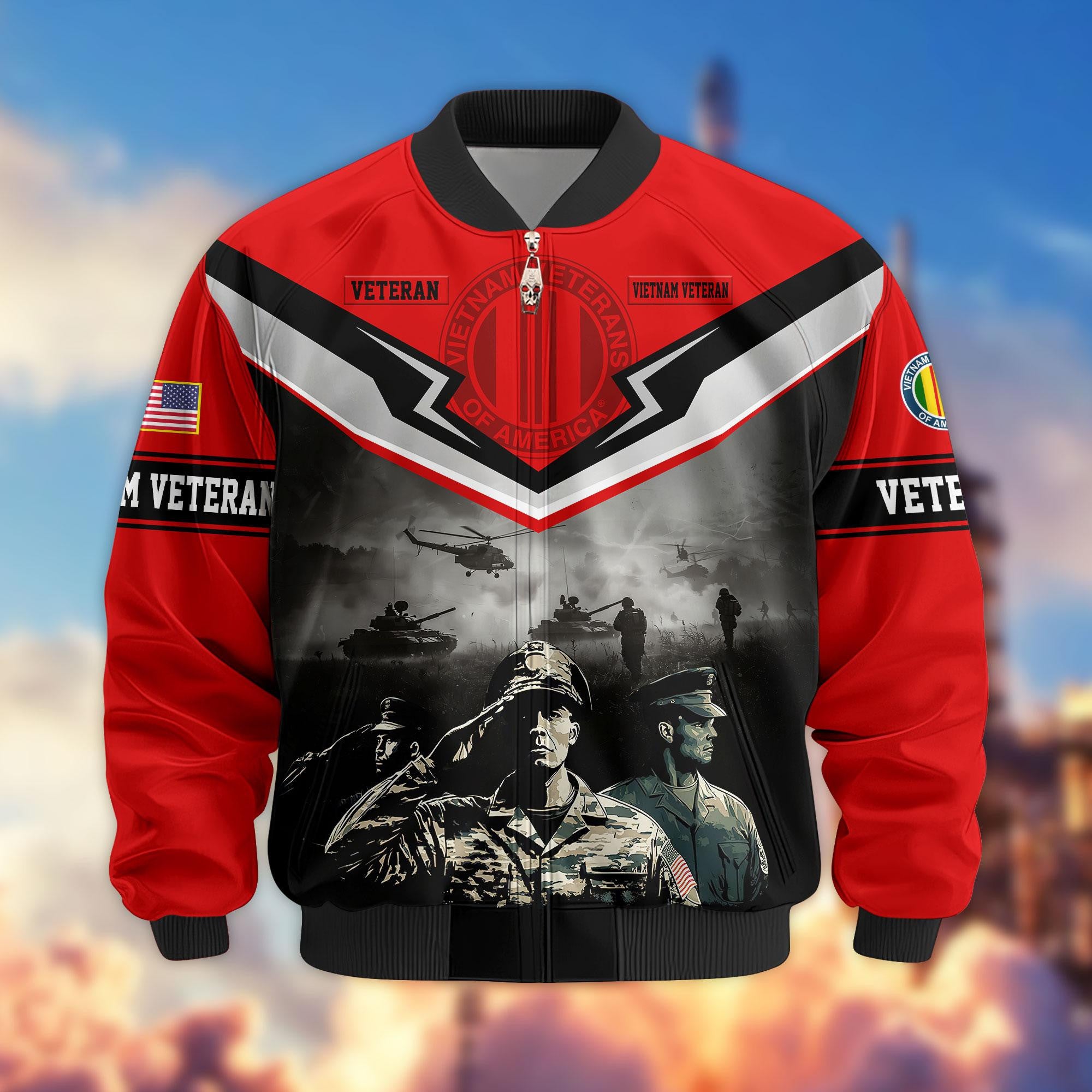 Premium Honoring All Who Served US Veterans Bomber Jacket APHN071114, Gifts For US Veterans