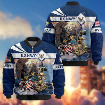 Premium US Navy Veteran Bomber Jacket BPVC021214