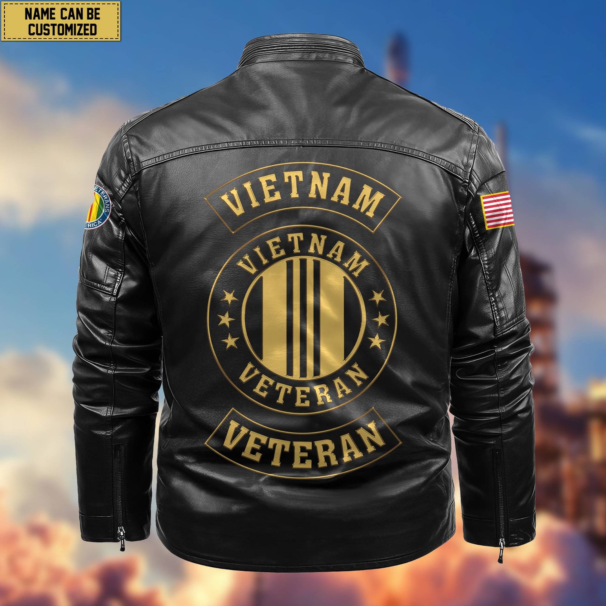 Premium Personalized US Veterans Leather Jackets BPVC231001, Gifts For US Veterans