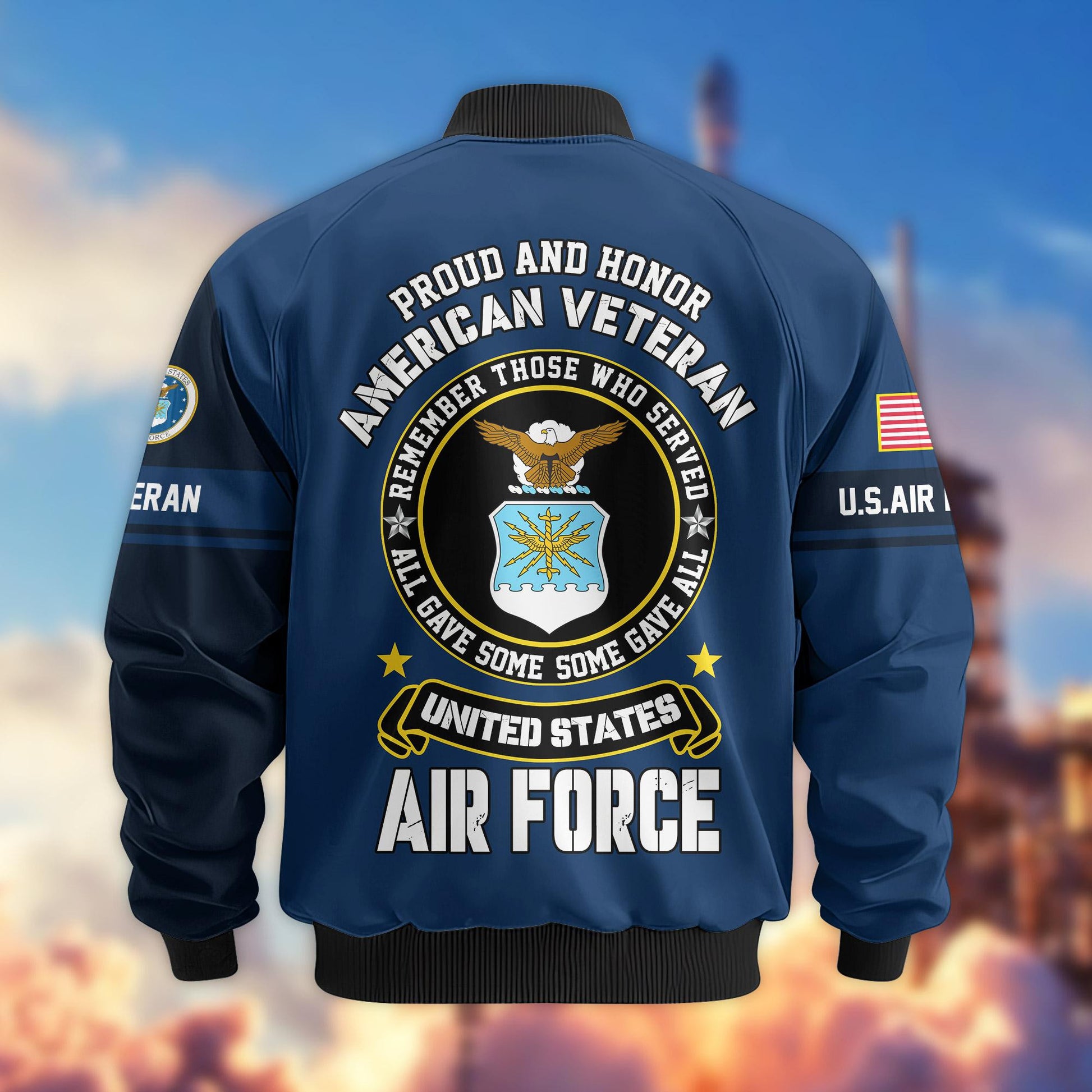 Premium Proudly Served US Veterans Bomber Jacket APHN271211, Gifts For US Veterans