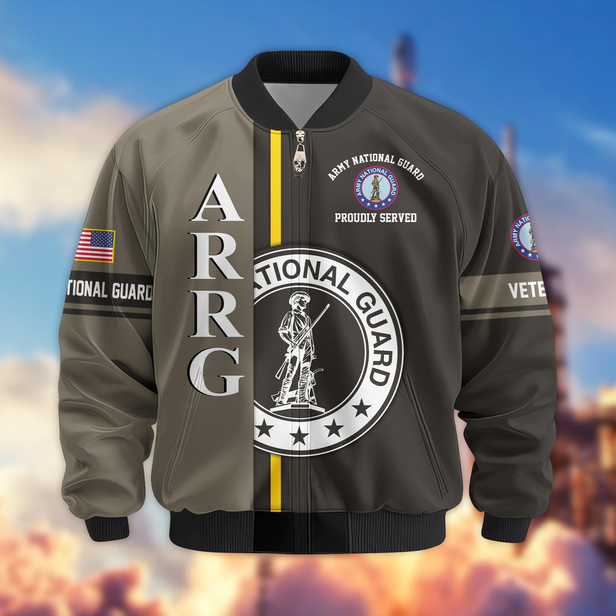 Premium Proudly Served US Veterans Bomber Jacket APHN271211, Gifts For US Veterans