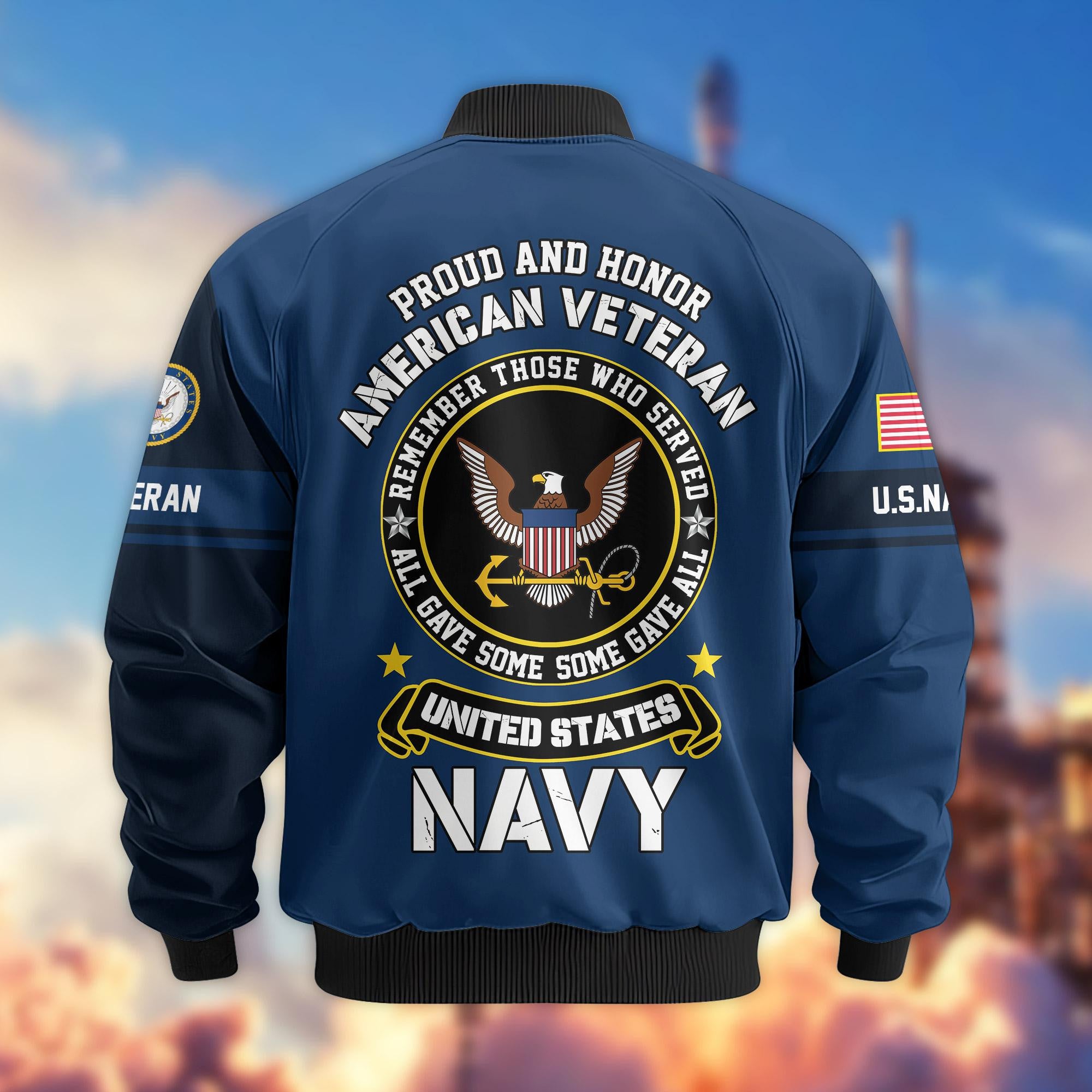 Premium Proudly Served US Veterans Bomber Jacket APHN271211, Gifts For US Veterans