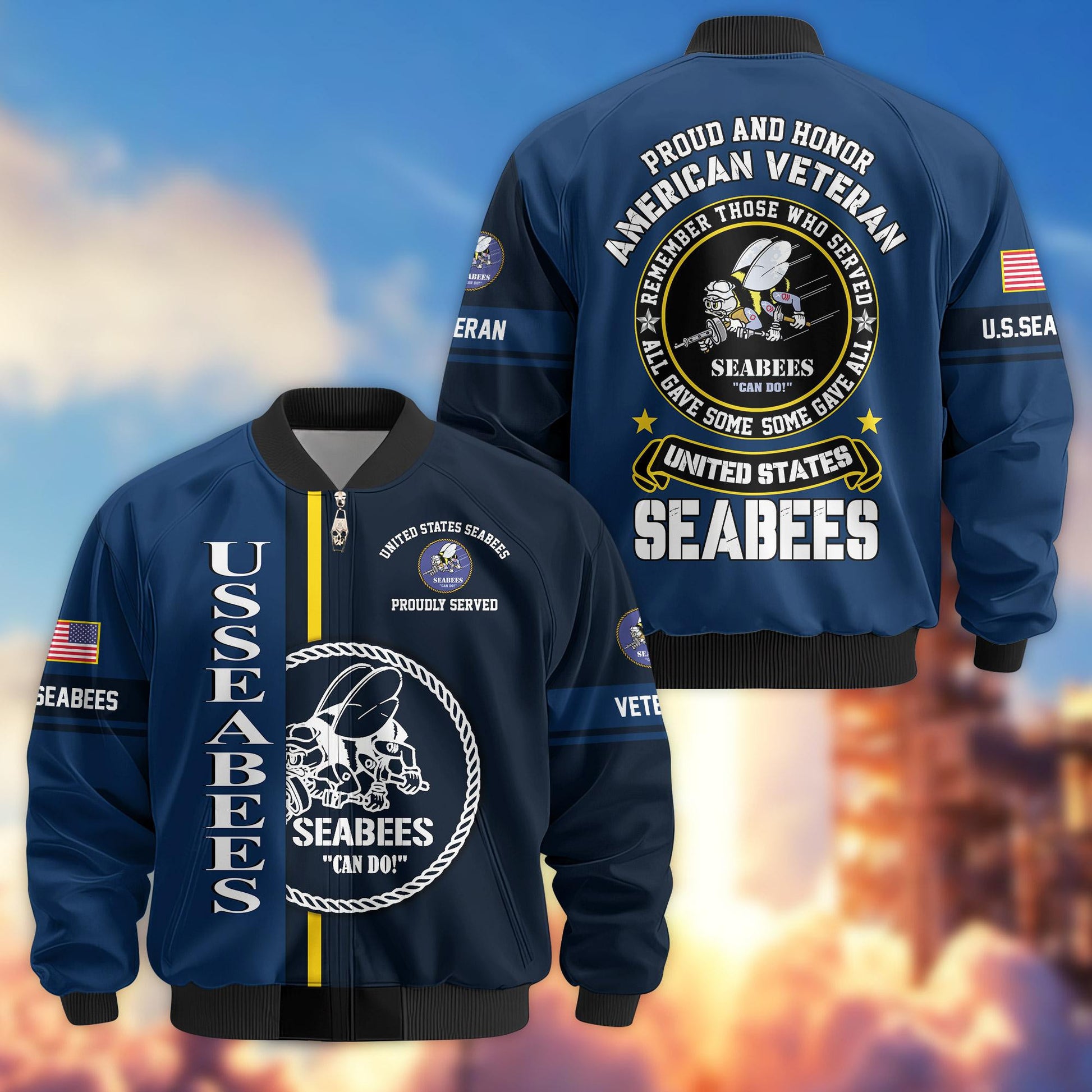 Premium Proudly Served US Veterans Bomber Jacket APHN271211, Gifts For US Veterans