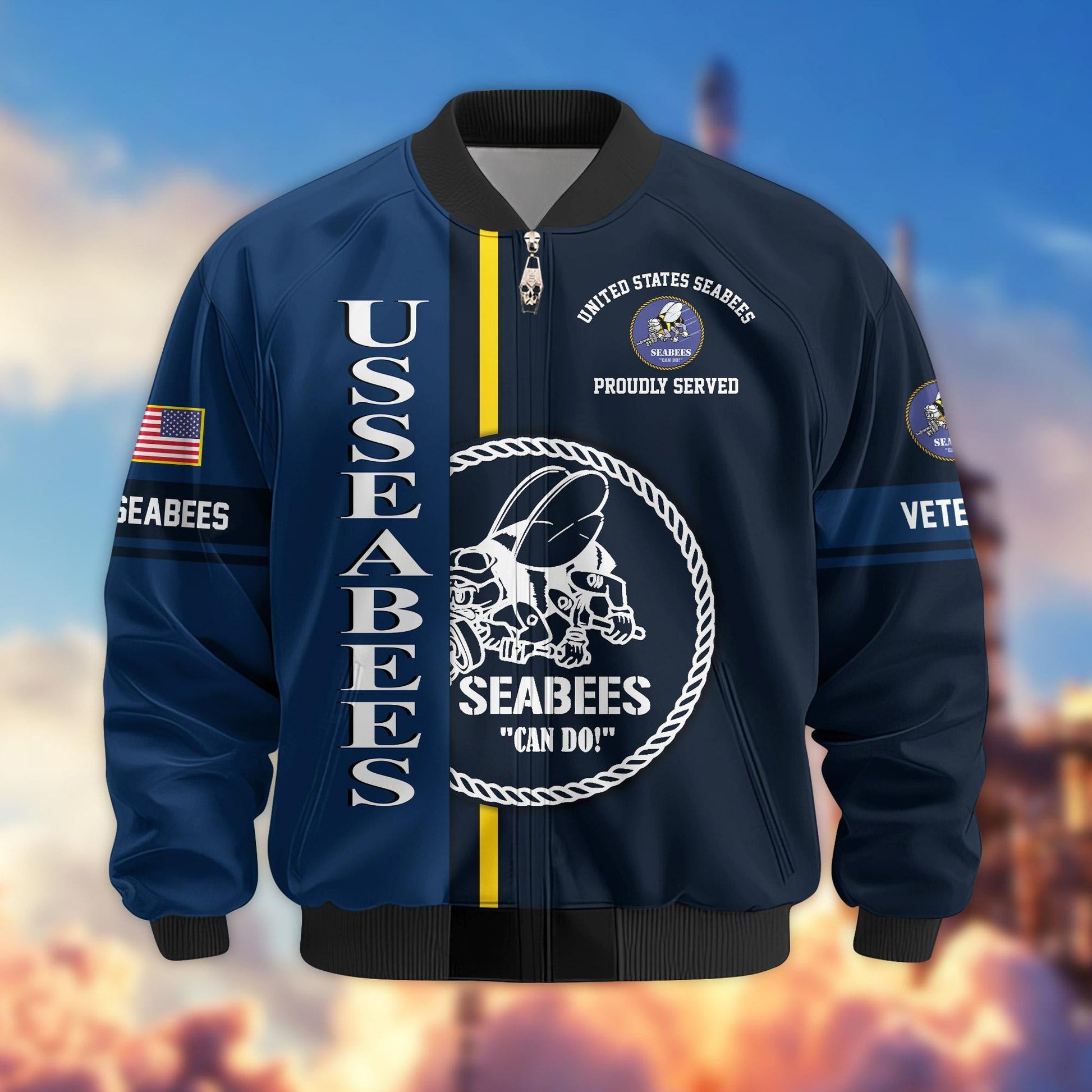 Premium Proudly Served US Veterans Bomber Jacket APHN271211, Gifts For US Veterans