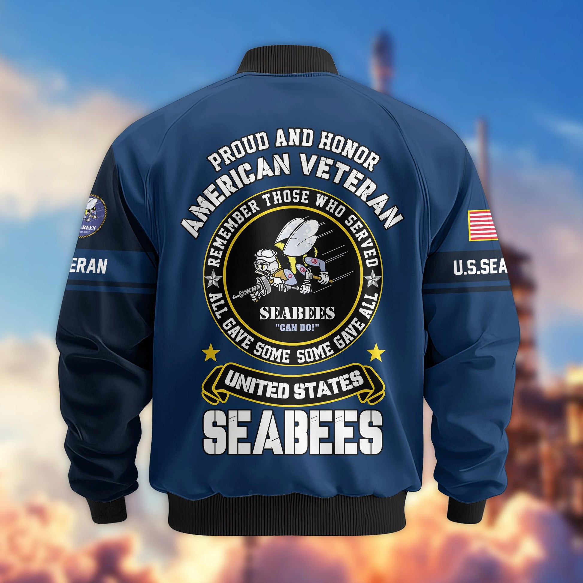 Premium Proudly Served US Veterans Bomber Jacket APHN271211, Gifts For US Veterans