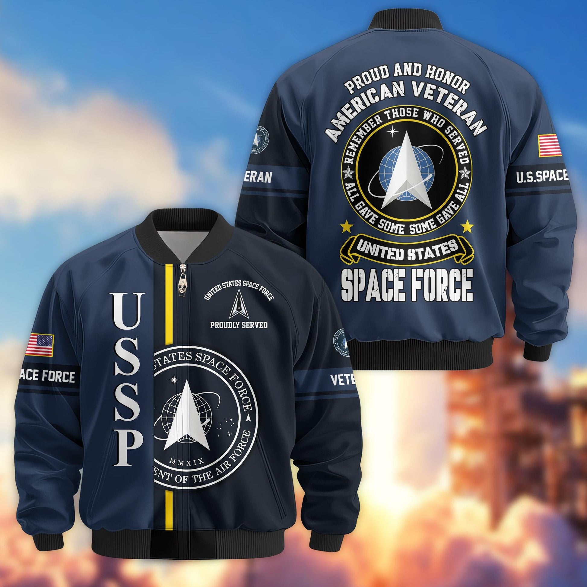 Premium Proudly Served US Veterans Bomber Jacket APHN271211, Gifts For US Veterans