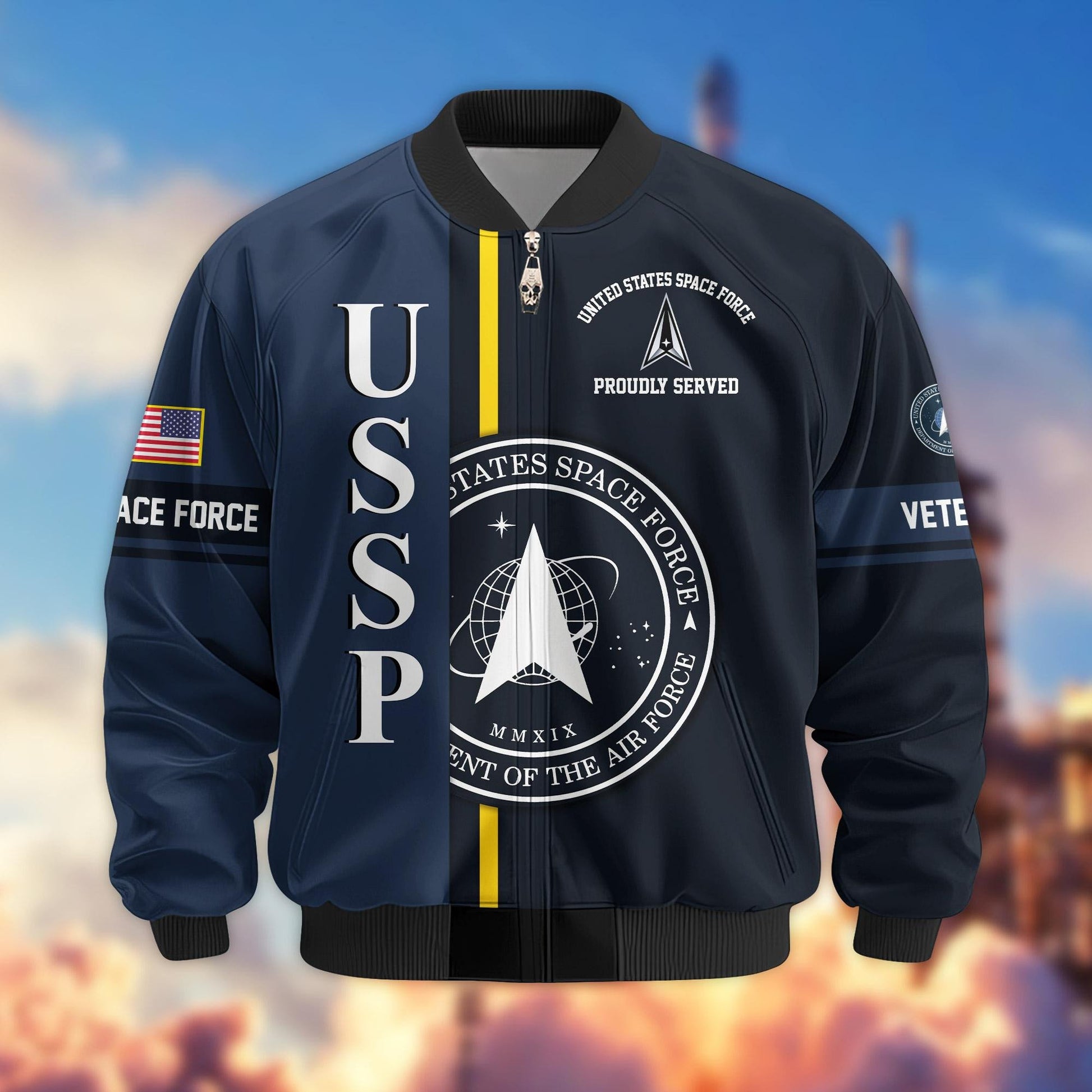 Premium Proudly Served US Veterans Bomber Jacket APHN271211, Gifts For US Veterans