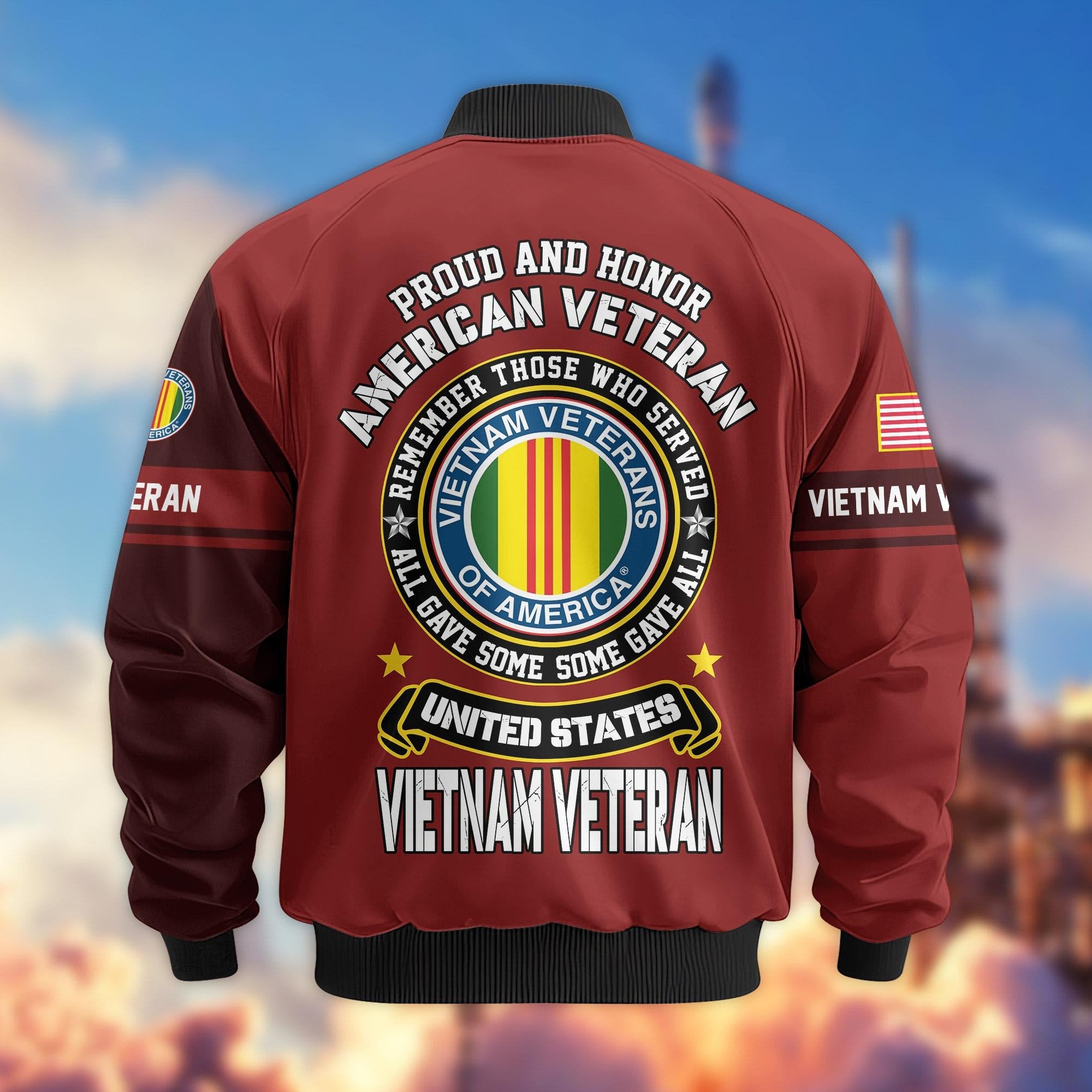Premium Proudly Served US Veterans Bomber Jacket APHN271211, Gifts For US Veterans