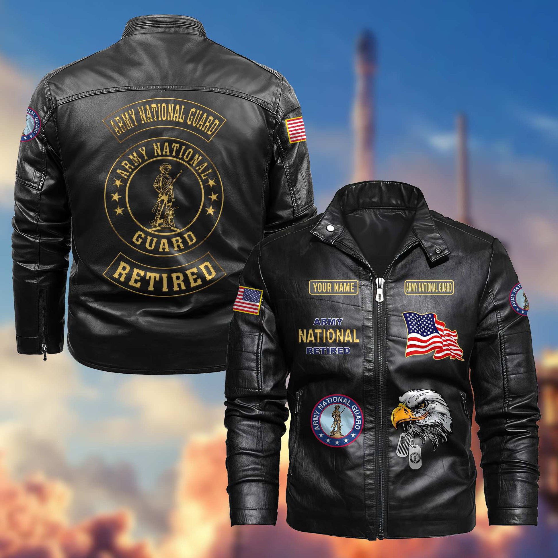 Premium Personalized US Retired Leather Jackets BPVC100111