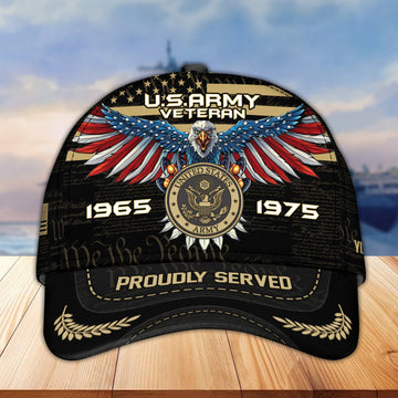Premium US Army Veteran Custom Cap VPVC005401, Gifts For Army Veteran, Best Gifts On Father's Day, Armed Force Day, Independence Day, Veterans Day.