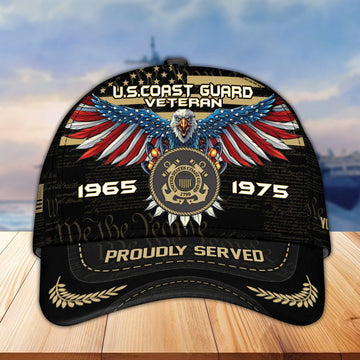 Premium USCG Veteran Custom Cap VPVC005405, Gifts For Coast Guard Veteran, Best Gifts On Father's Day, Armed Force Day, Independence Day, Veterans Day.
