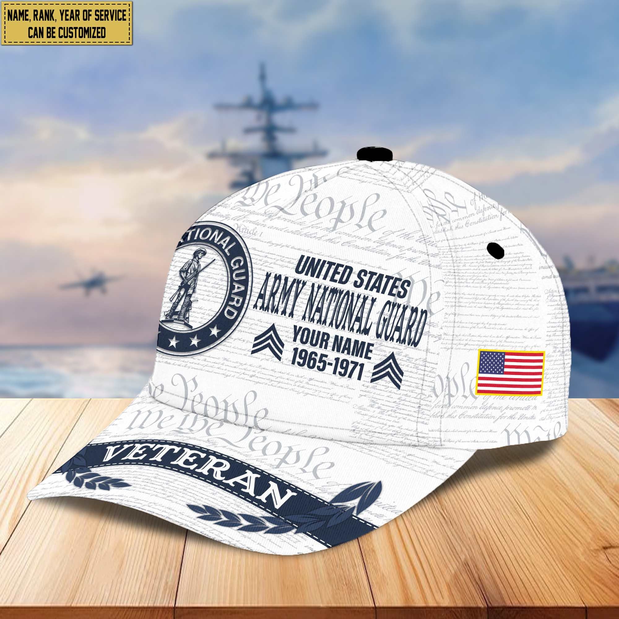 Premium Army National Guard Veteran Custom Cap VPVC005508, Gifts For Army National Guard Veteran, Best Gifts On Father's Day, Armed Force Day