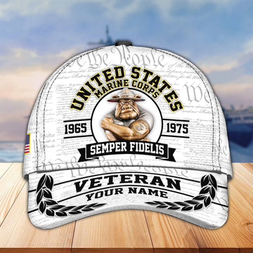 Premium USMC Veteran Custom Cap VPVC005603, Gifts For Marine Veteran, Best Gifts On Independence Day, Veterans Day.