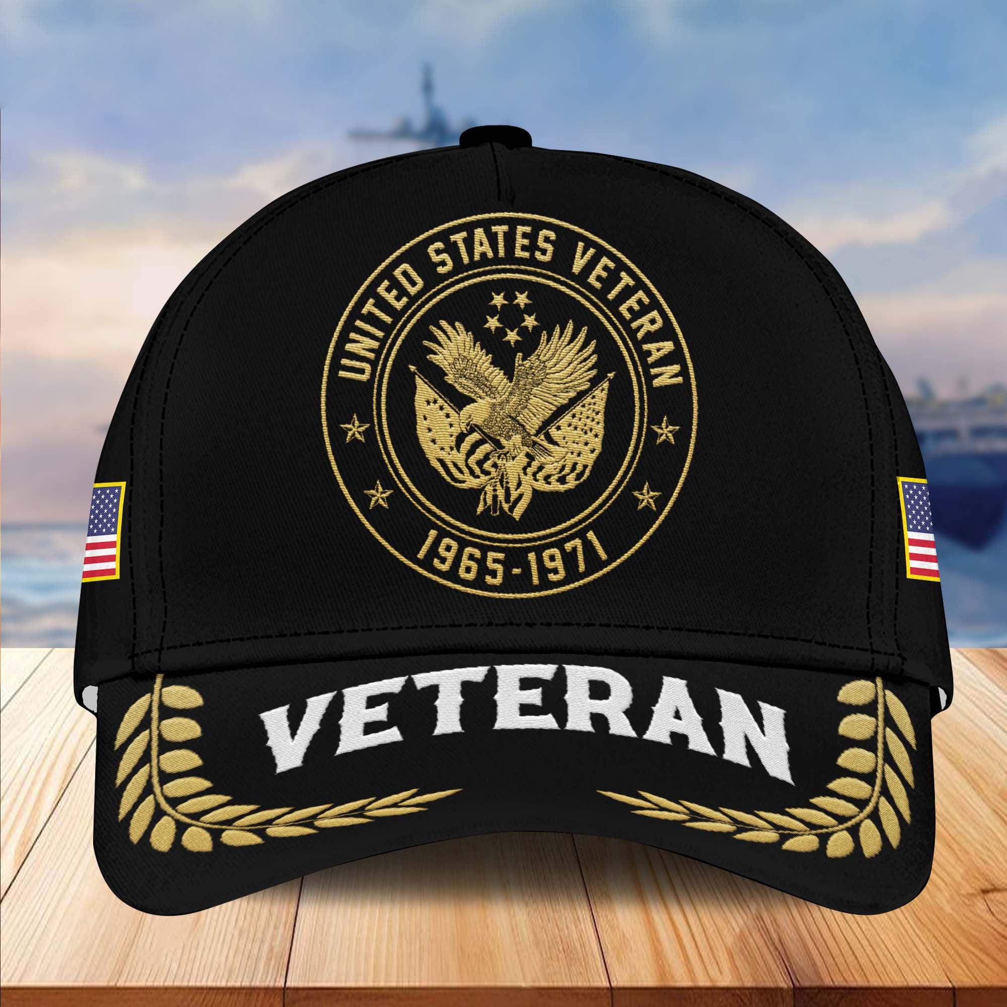 Premium Custom Name, Rank, US Veteran Embroidered Cap VPVC301407, Hat for US Veteran, Gifts for Father's Day, Veterans Day