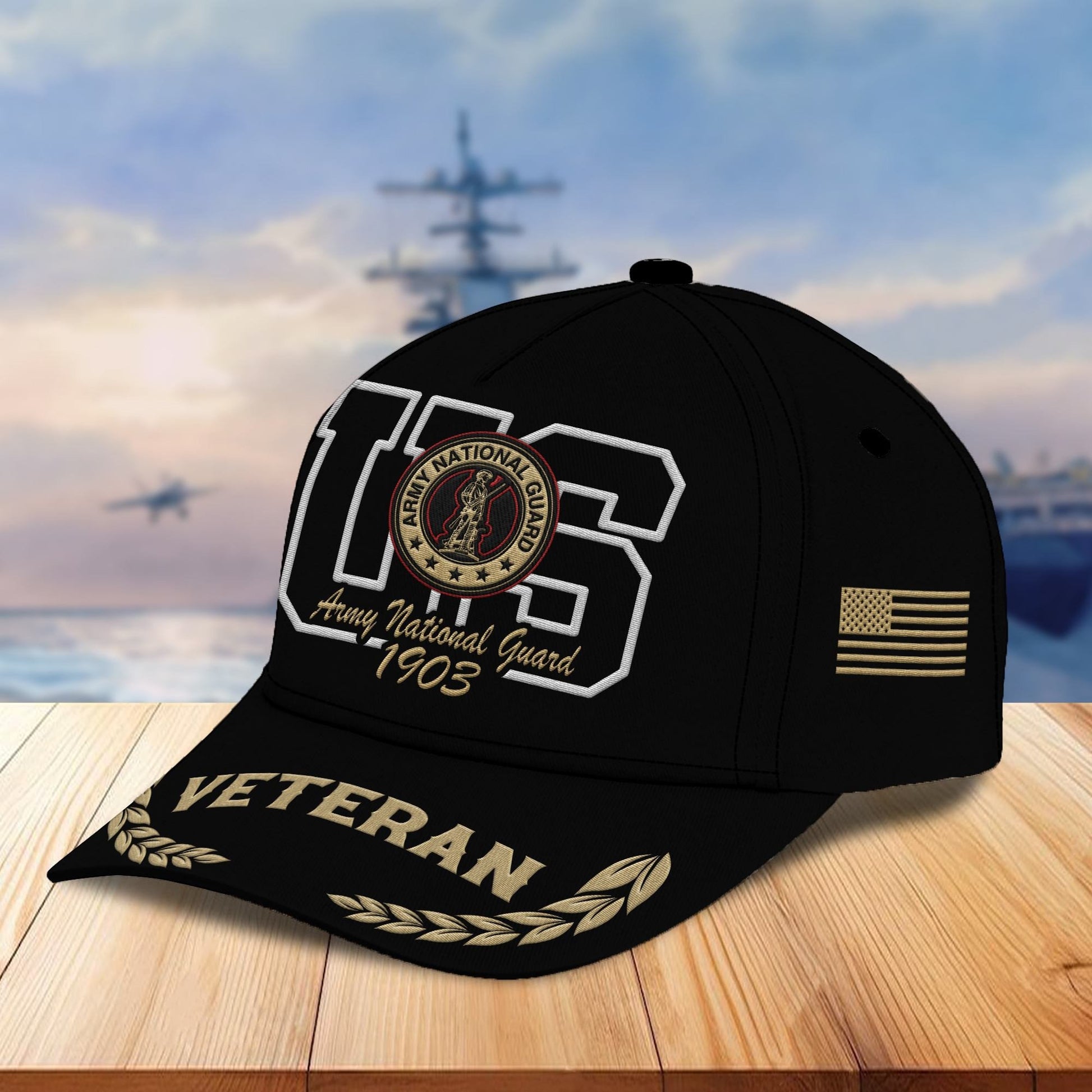 Premium Army National Guard Veteran Embroidered Cap VPVC301508, Hat for US Veteran, Gifts for Father's Day, Veterans Day