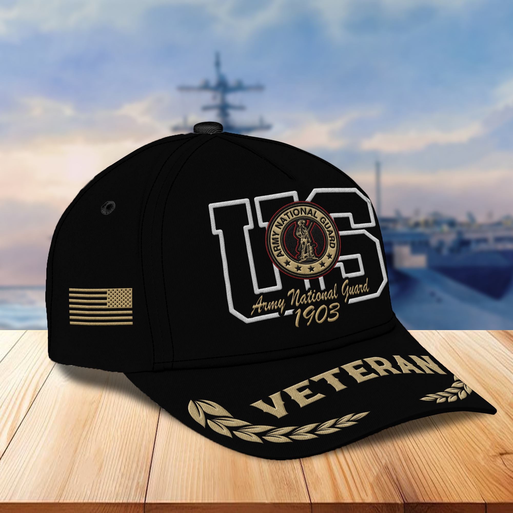 Premium Army National Guard Veteran Embroidered Cap VPVC301508, Hat for US Veteran, Gifts for Father's Day, Veterans Day