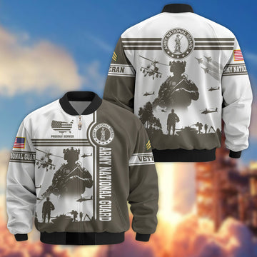 Premium Custom Army National Guard Bomber Jacket VPVC801908, Jacket For Army National Guard Veteran, For Father's Day, Armed Force Day, Independence Day, Veterans Day.