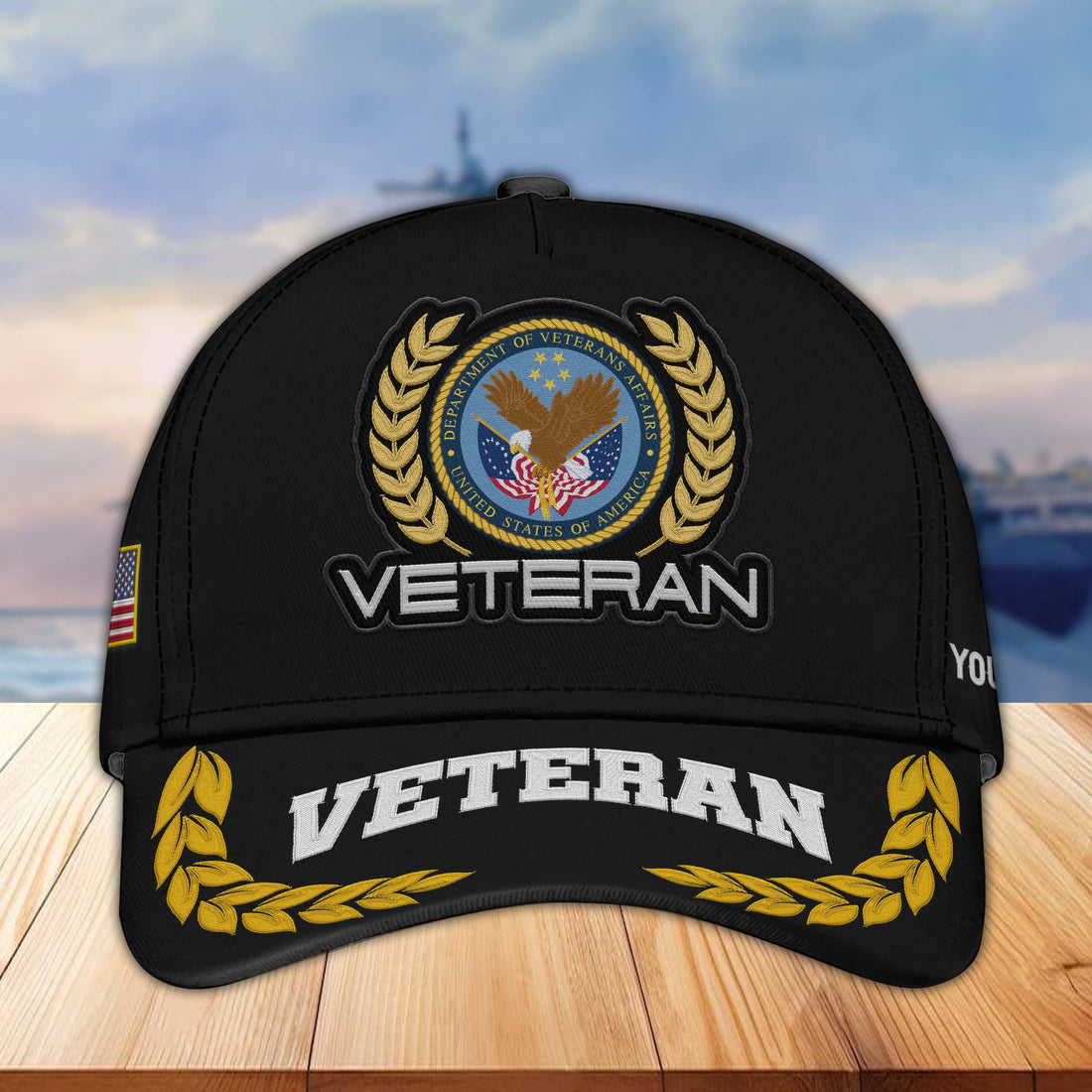 Premium Custom Name, Rank, US Veteran Embroidered Cap VPVC302007, Hat for US Veteran, Gifts for Father's Day, Veterans Day