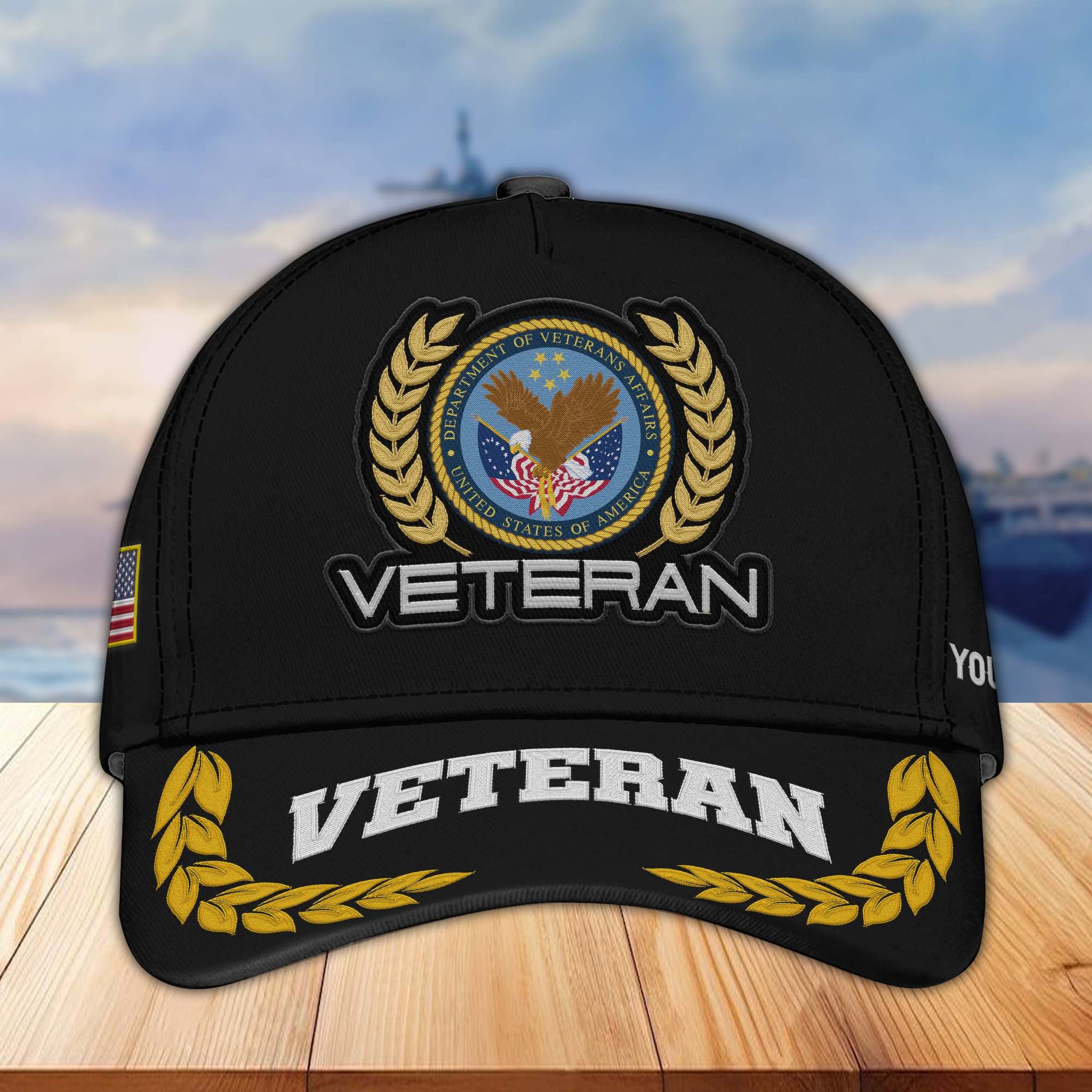 Premium Custom Name, Rank, US Veteran Embroidered Cap VPVC302007, Hat for US Veteran, Gifts for Father's Day, Veterans Day