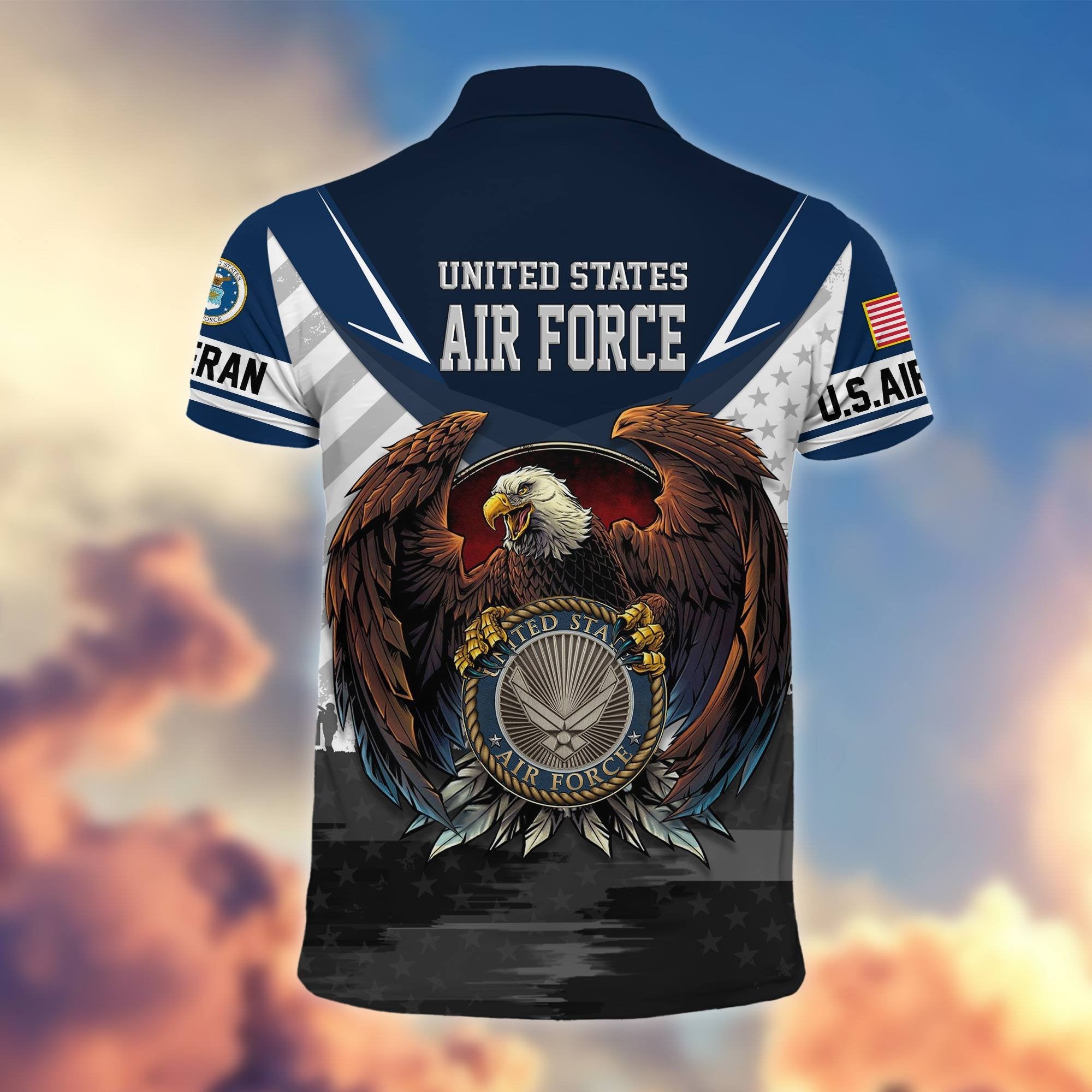 Premium US Veterans Polo Shirt BPHN230111, Gifts For US Veterans, Gifts On Father's Day, Armed Force Day, Independence Day, Veterans Day.