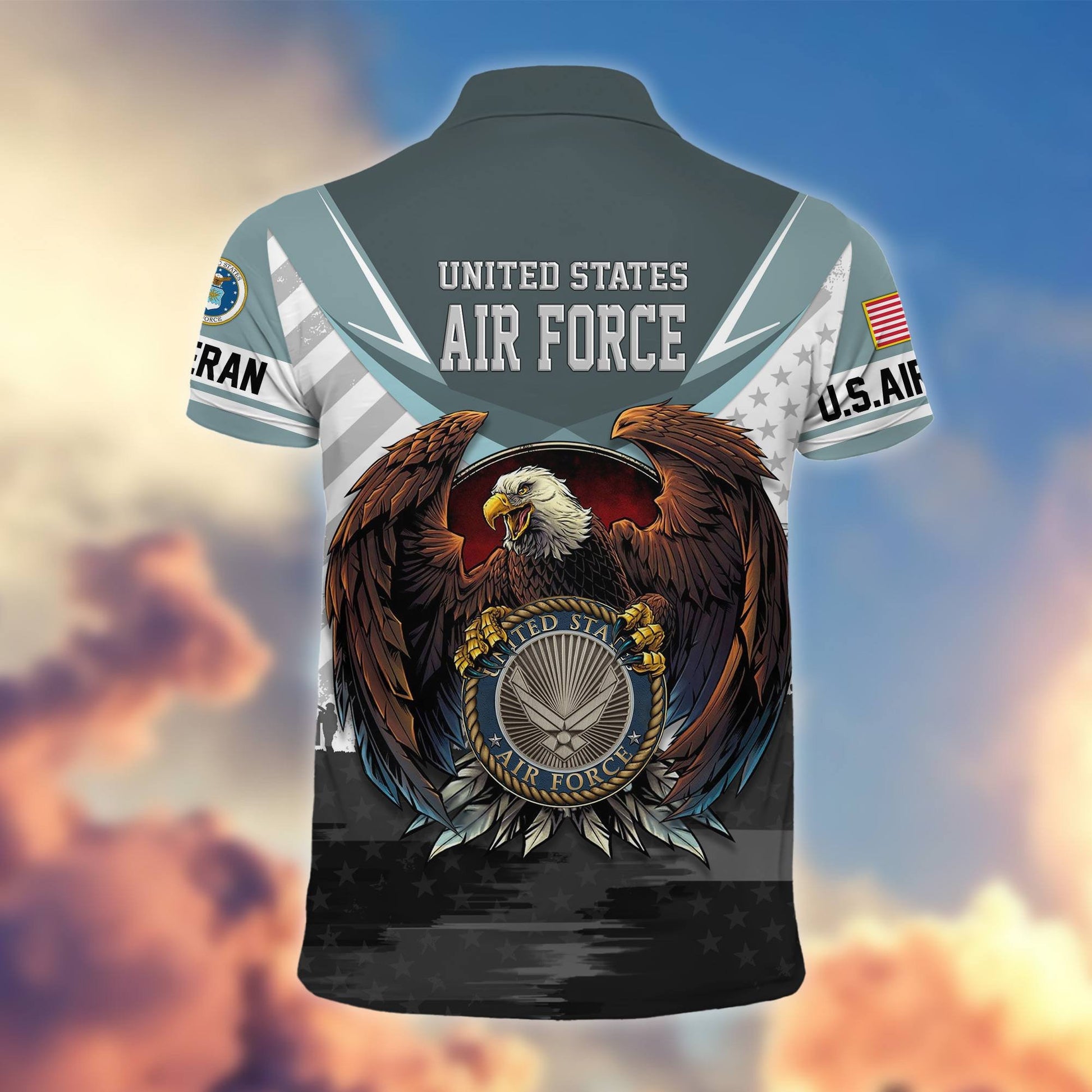 Premium US Veterans Polo Shirt BPHN230111, Gifts For US Veterans, Gifts On Father's Day, Armed Force Day, Independence Day, Veterans Day.
