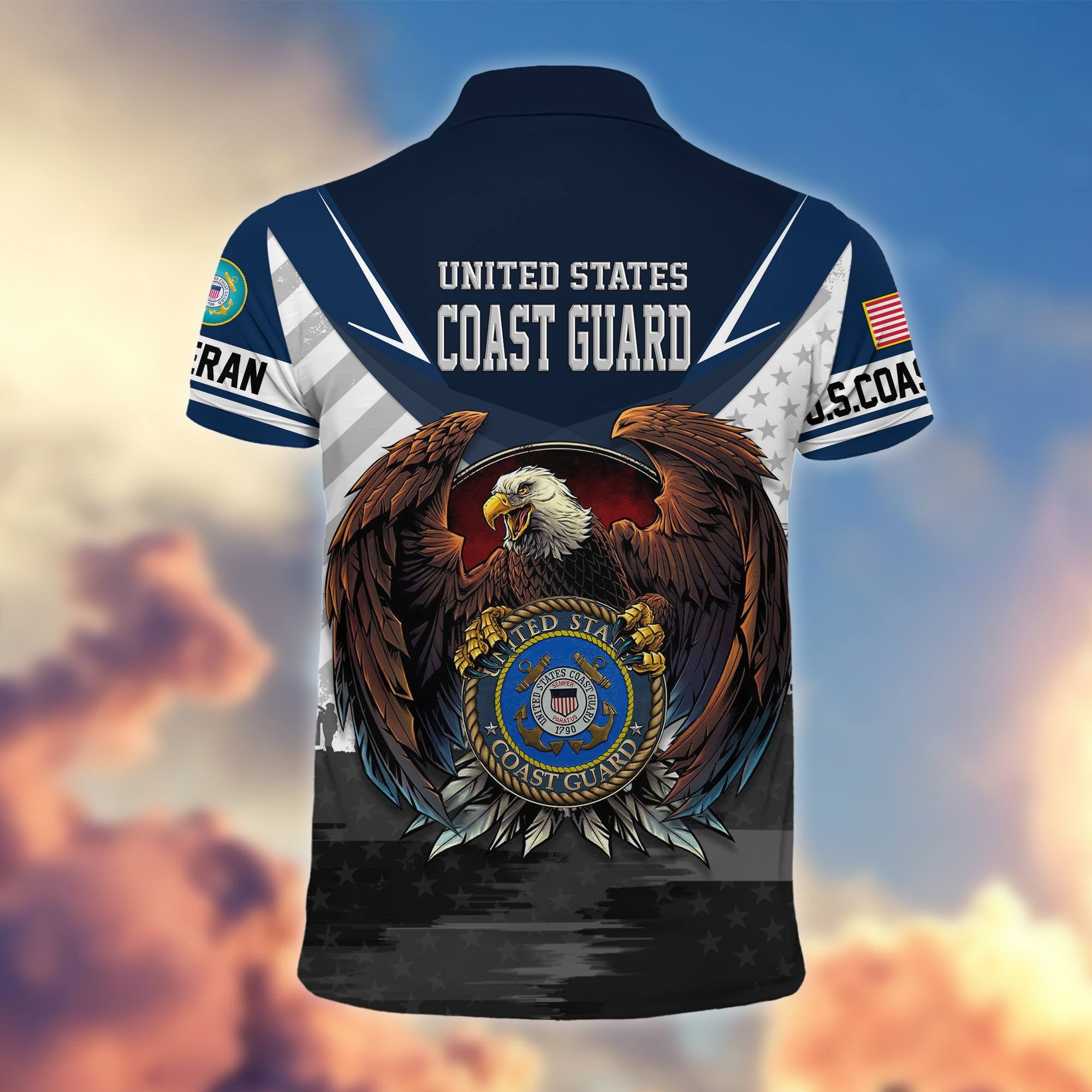 Premium US Veterans Polo Shirt BPHN230111, Gifts For US Veterans, Gifts On Father's Day, Armed Force Day, Independence Day, Veterans Day.
