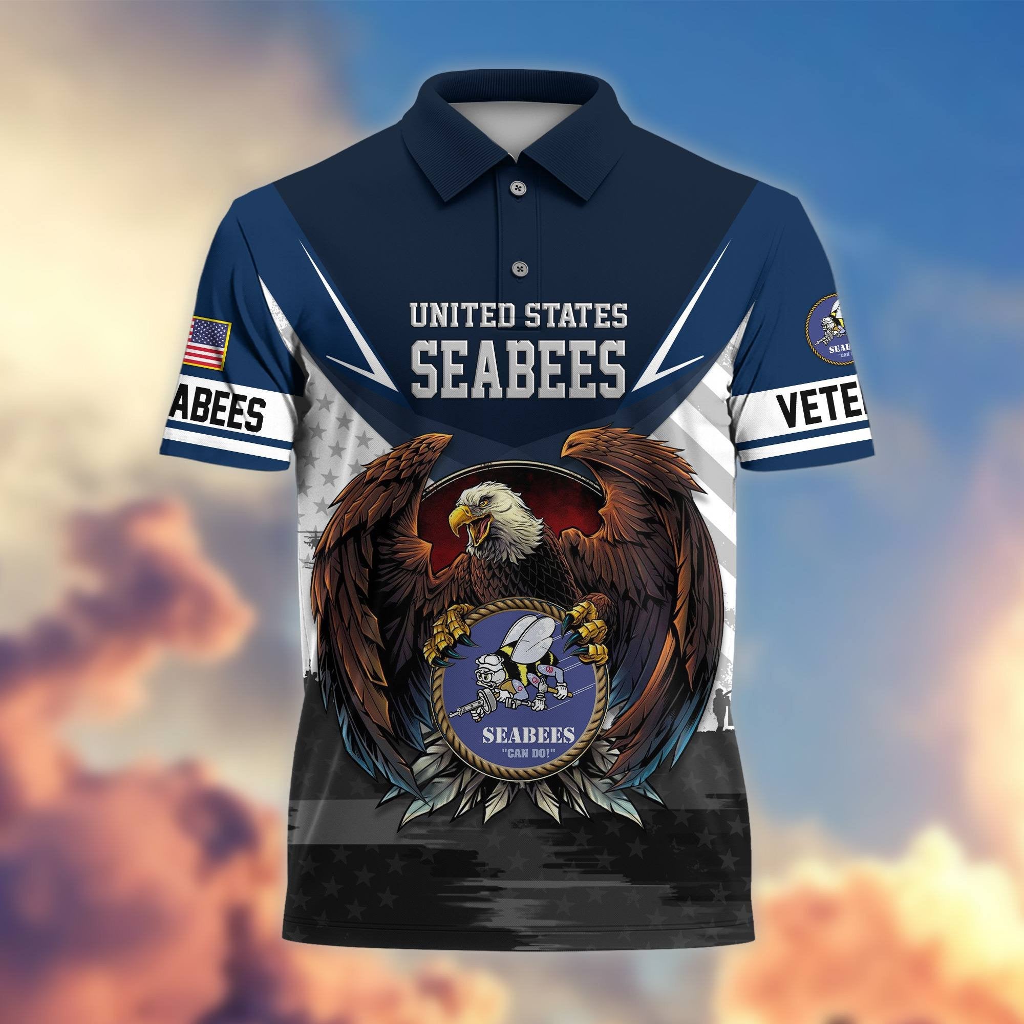 Premium US Veterans Polo Shirt BPHN230111, Gifts For US Veterans, Gifts On Father's Day, Armed Force Day, Independence Day, Veterans Day.