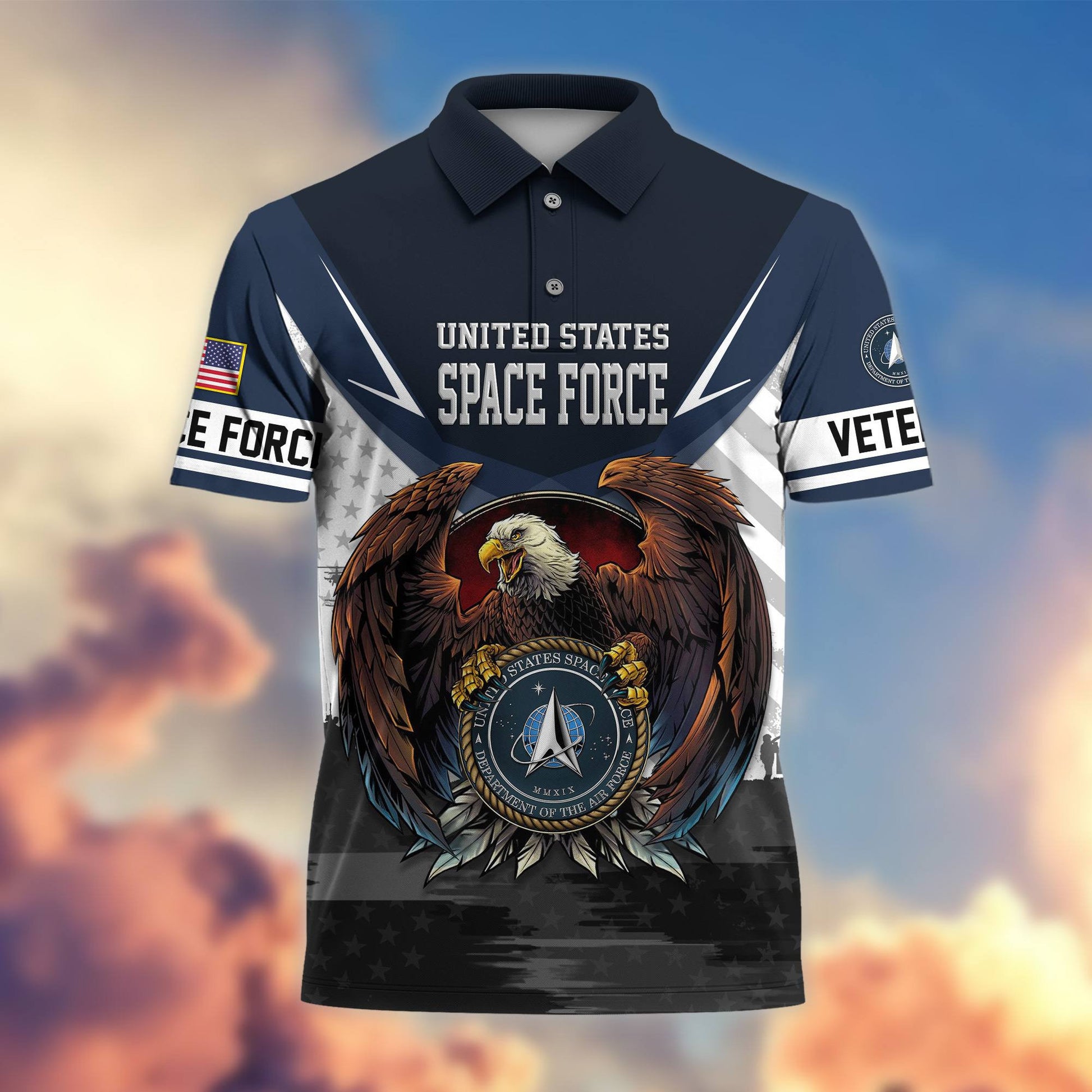 Premium US Veterans Polo Shirt BPHN230111, Gifts For US Veterans, Gifts On Father's Day, Armed Force Day, Independence Day, Veterans Day.
