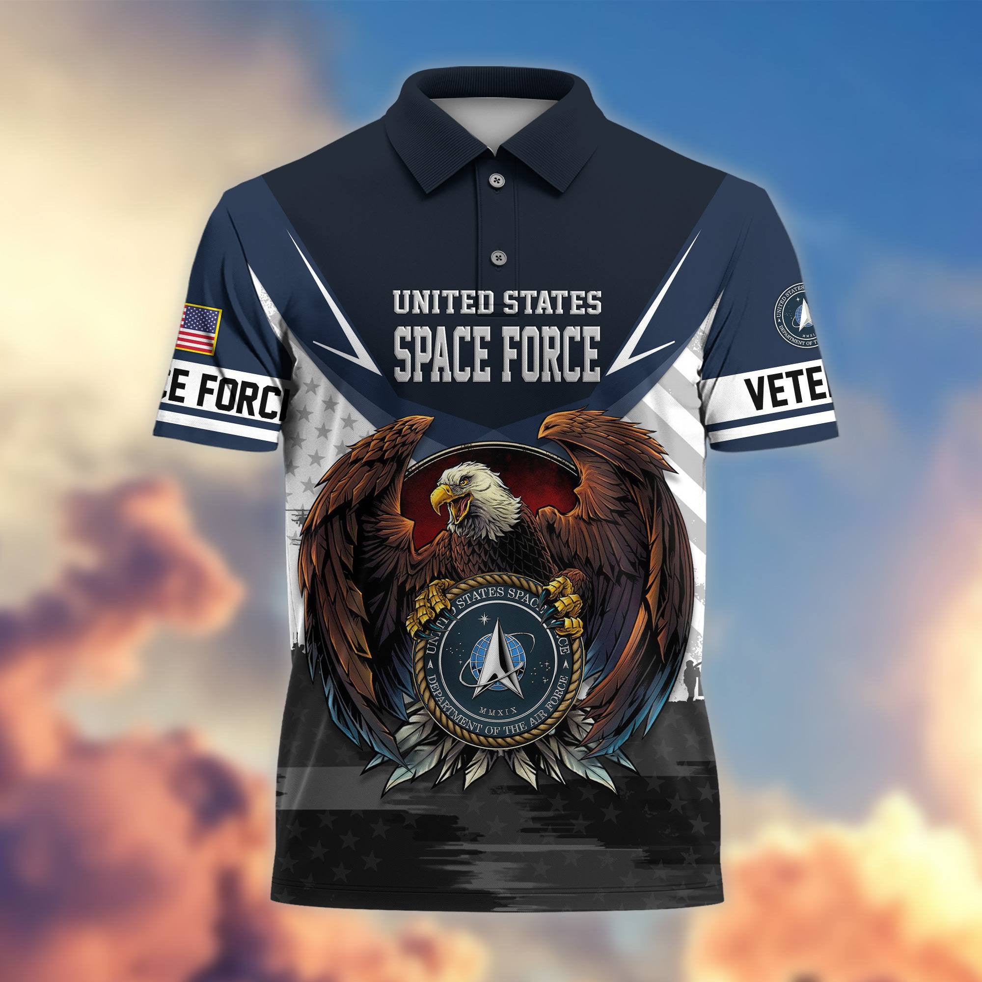 Premium US Veterans Polo Shirt BPHN230111, Gifts For US Veterans, Gifts On Father's Day, Armed Force Day, Independence Day, Veterans Day.