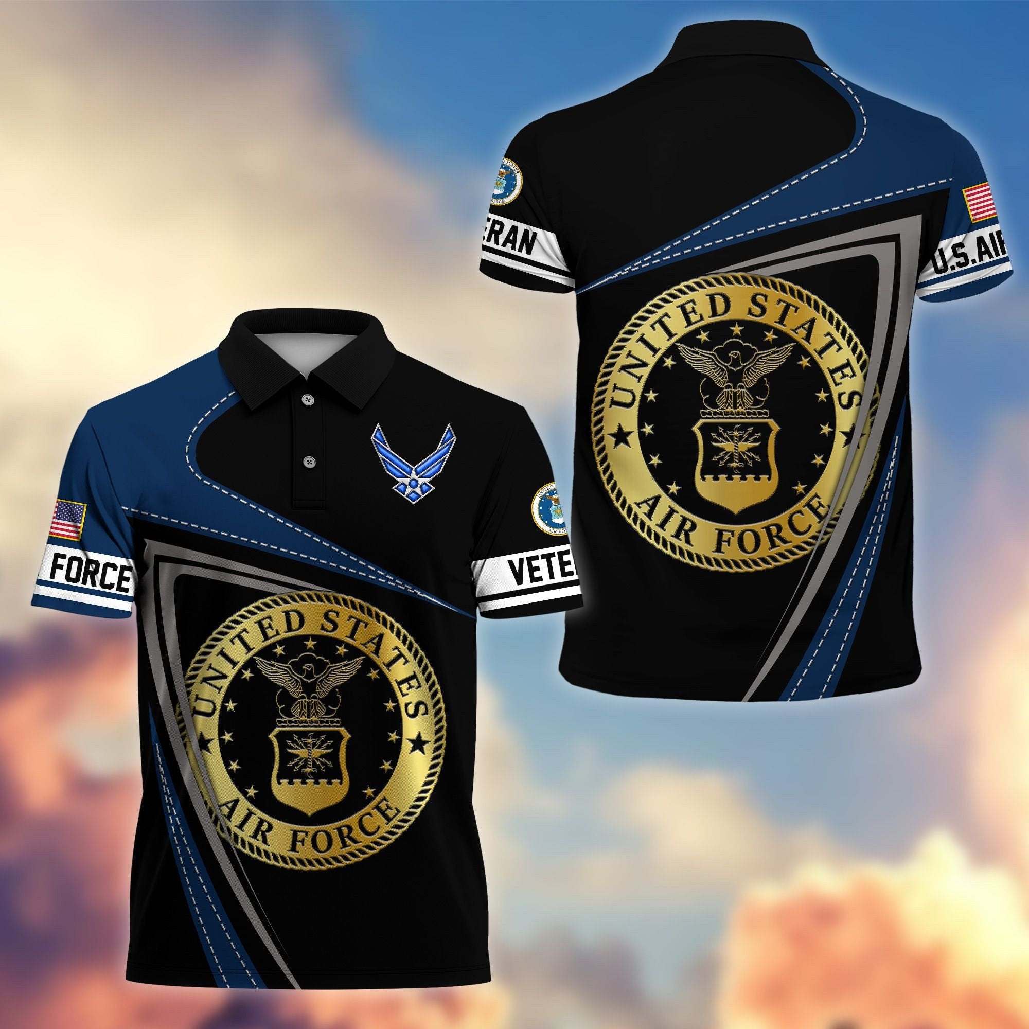 Premium US Veterans Polo Shirt BPHN230113, Gifts For US Veterans, Gifts On Father's Day, Independence Day, Veterans Day.