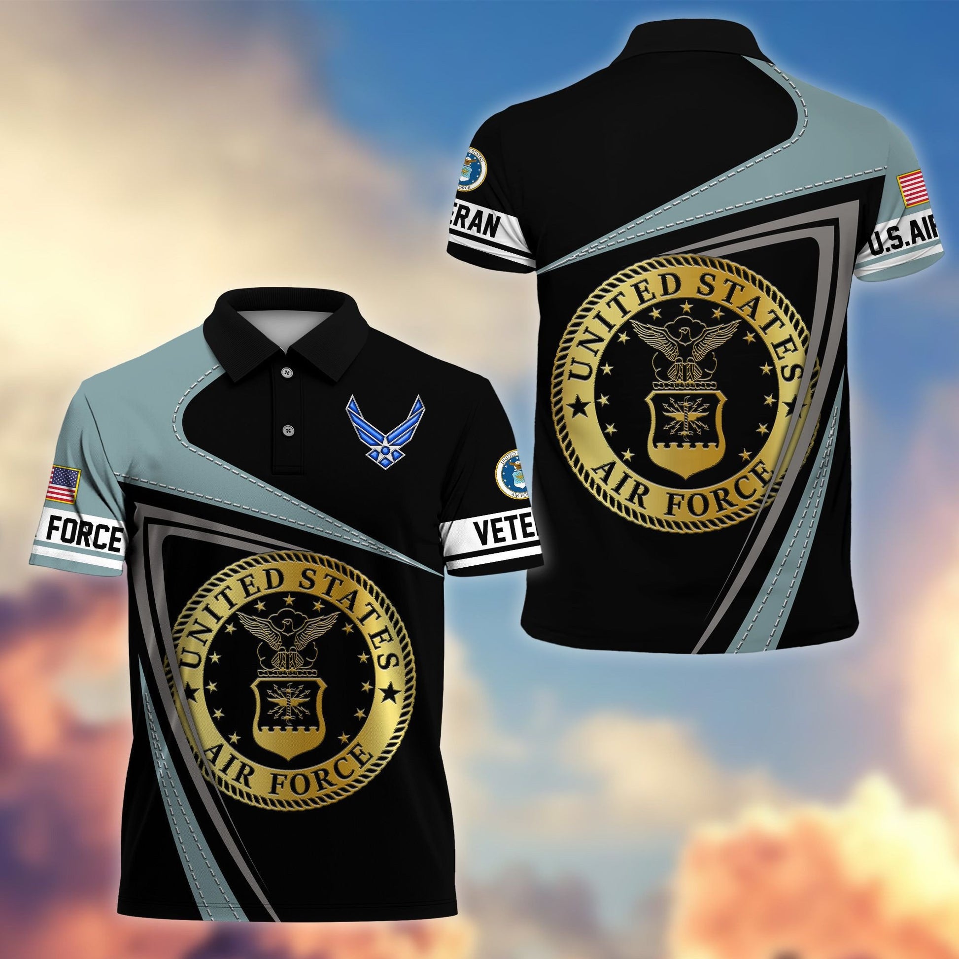 Premium US Veterans Polo Shirt BPHN230113, Gifts For US Veterans, Gifts On Father's Day, Independence Day, Veterans Day.