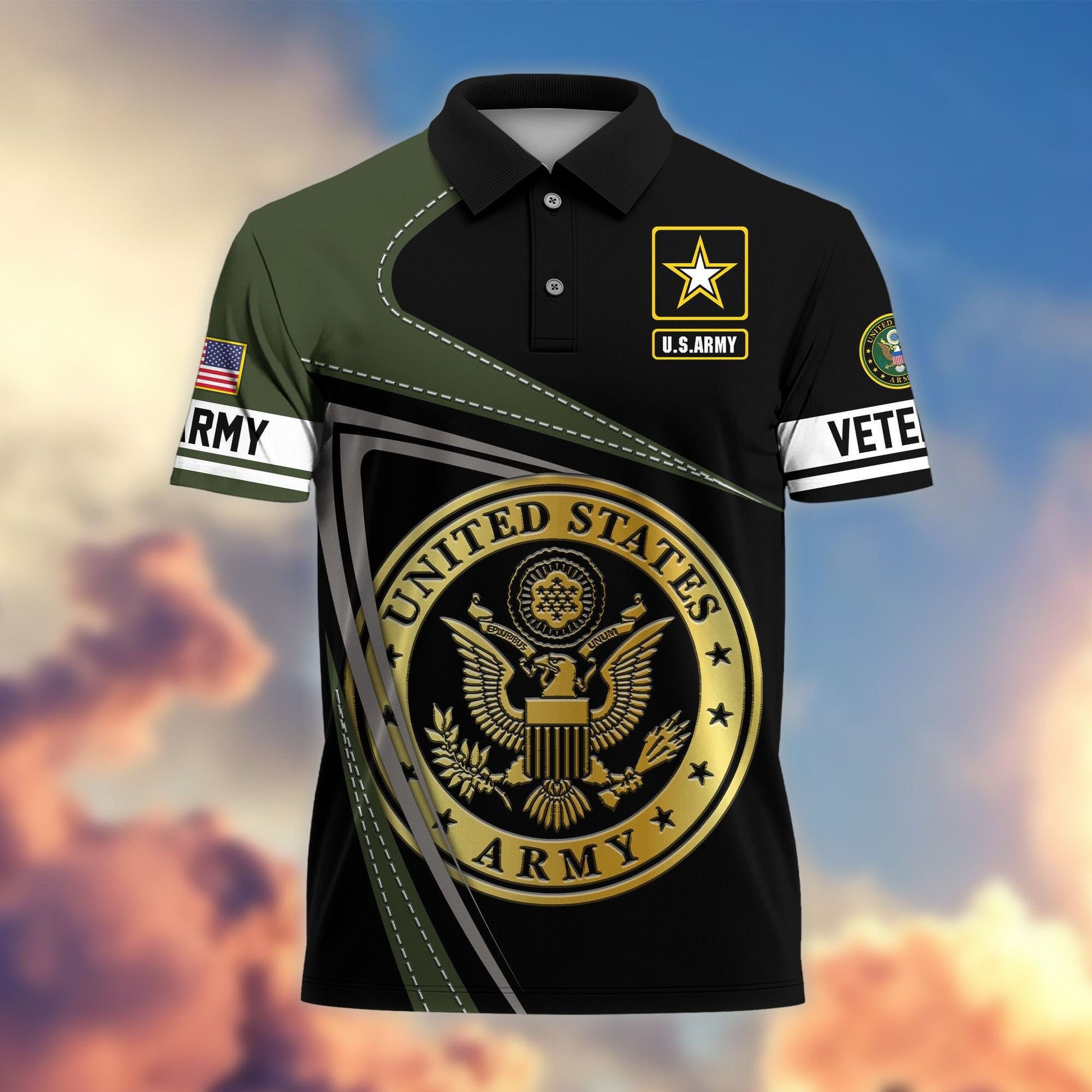 Premium US Veterans Polo Shirt BPHN230113, Gifts For US Veterans, Gifts On Father's Day, Independence Day, Veterans Day.