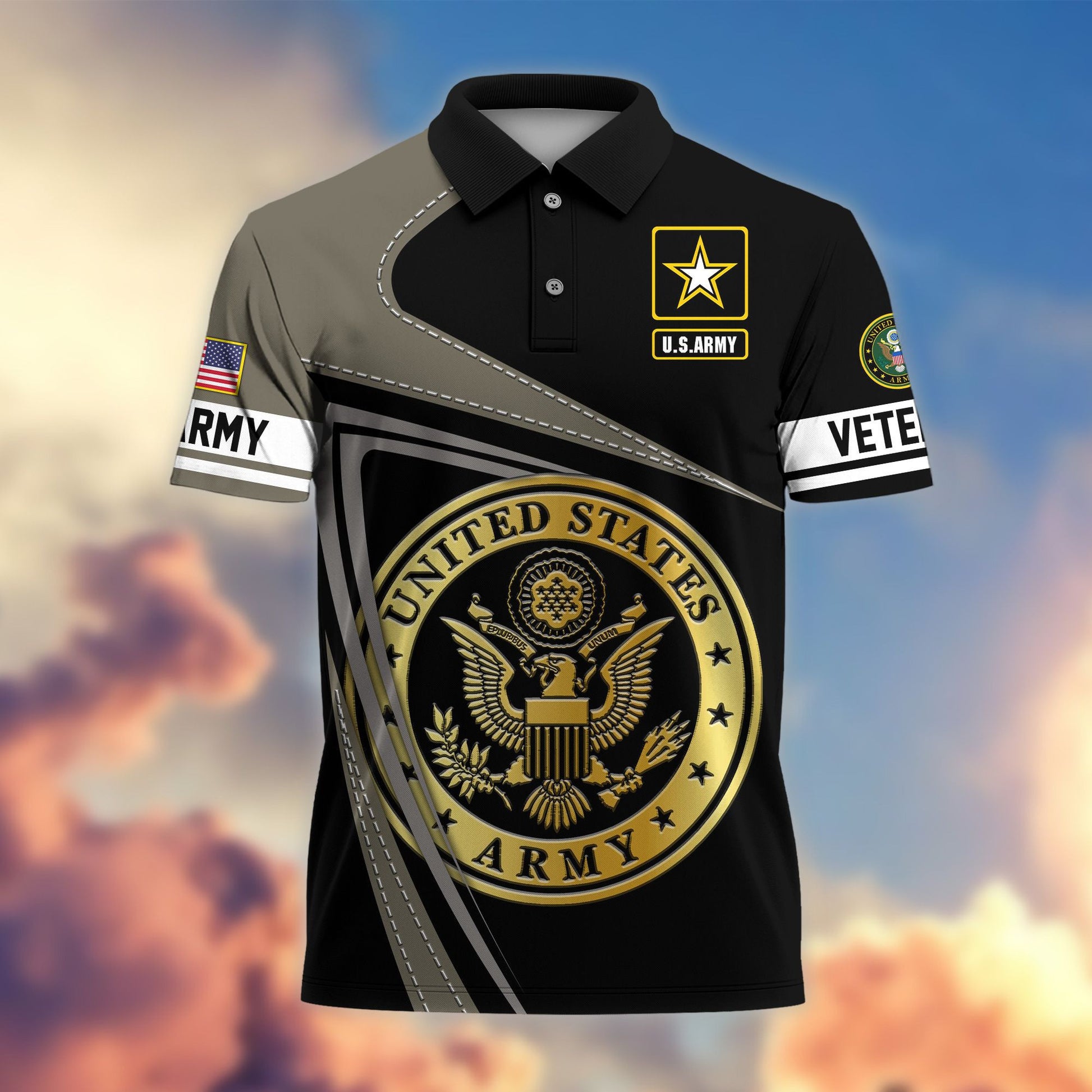 Premium US Veterans Polo Shirt BPHN230113, Gifts For US Veterans, Gifts On Father's Day, Independence Day, Veterans Day.