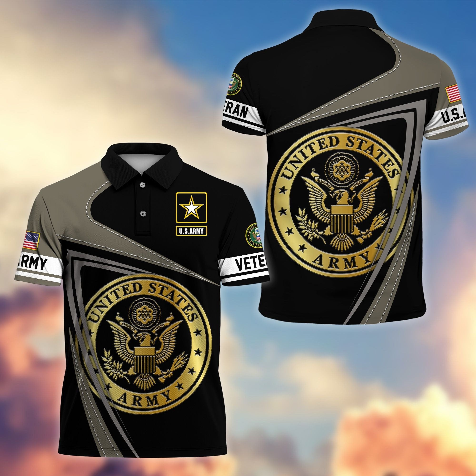 Premium US Veterans Polo Shirt BPHN230113, Gifts For US Veterans, Gifts On Father's Day, Independence Day, Veterans Day.
