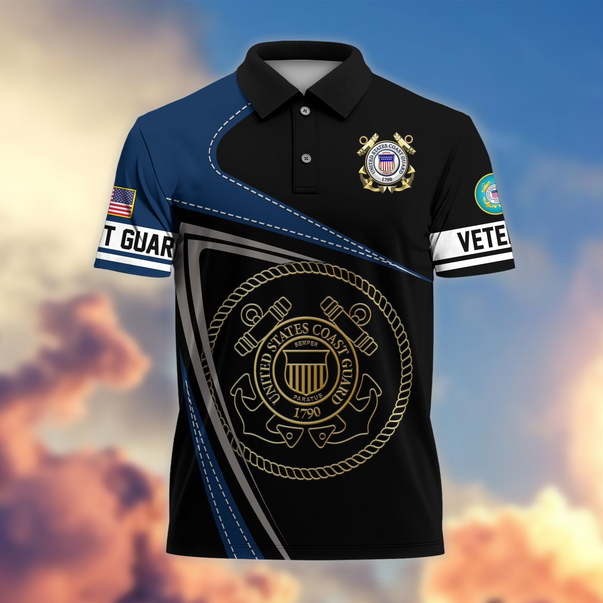 Premium US Veterans Polo Shirt BPHN230113, Gifts For US Veterans, Gifts On Father's Day, Independence Day, Veterans Day.
