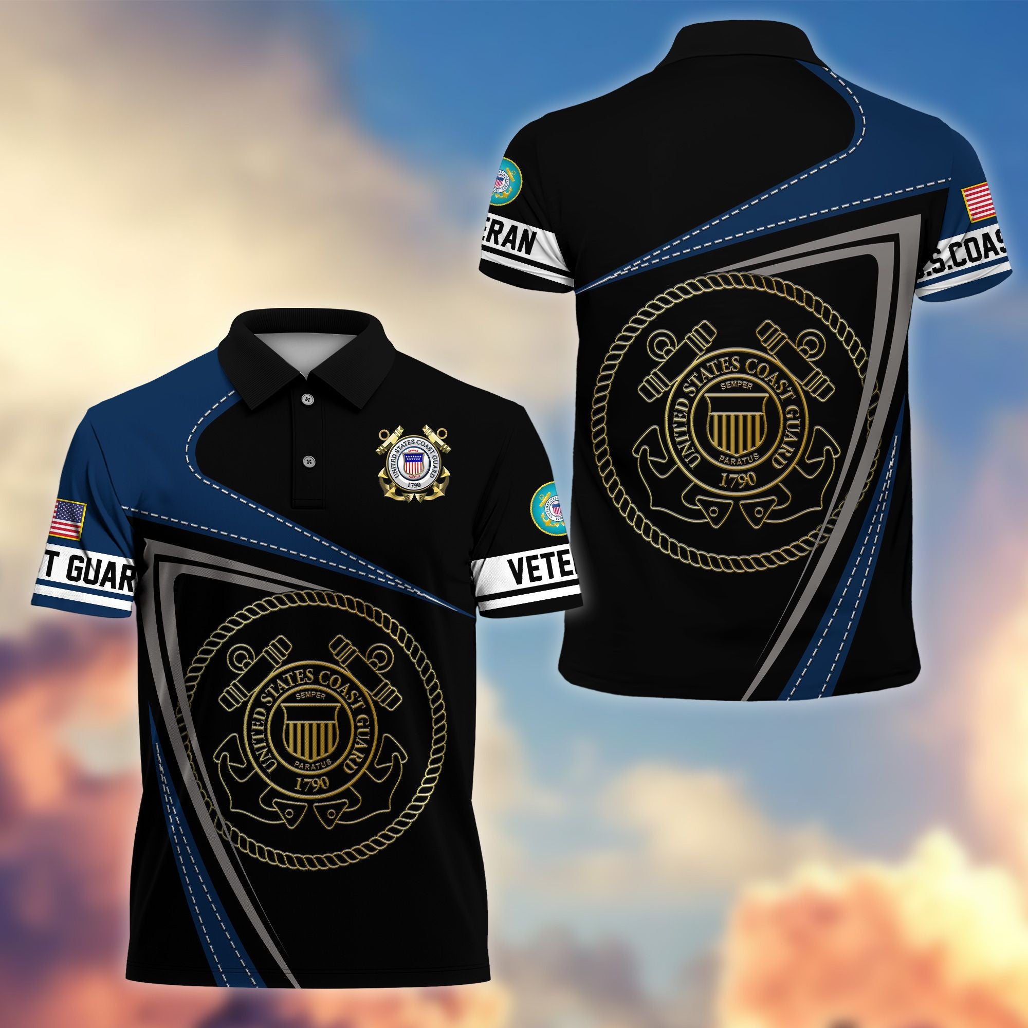 Premium US Veterans Polo Shirt BPHN230113, Gifts For US Veterans, Gifts On Father's Day, Independence Day, Veterans Day.