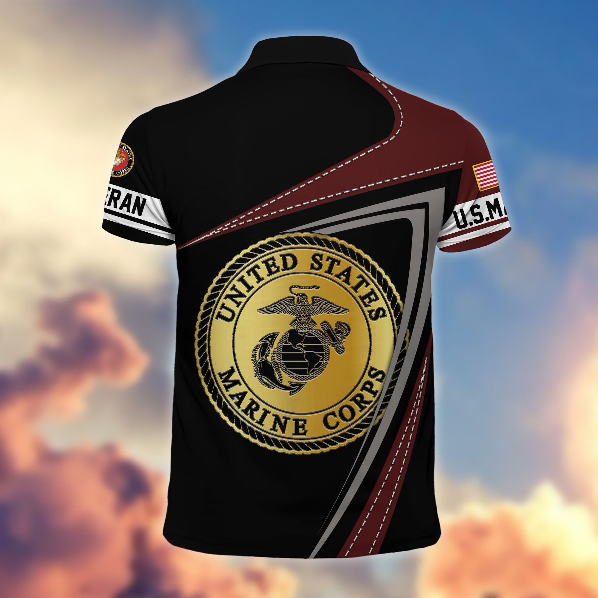 Premium US Veterans Polo Shirt BPHN230113, Gifts For US Veterans, Gifts On Father's Day, Independence Day, Veterans Day.