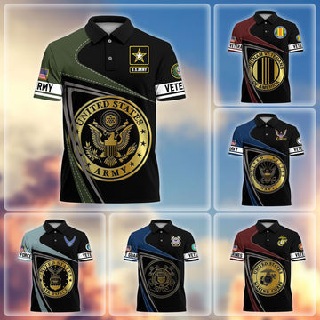 Premium US Veterans Polo Shirt BPHN230113, Gifts For US Veterans, Gifts On Father's Day, Independence Day, Veterans Day.