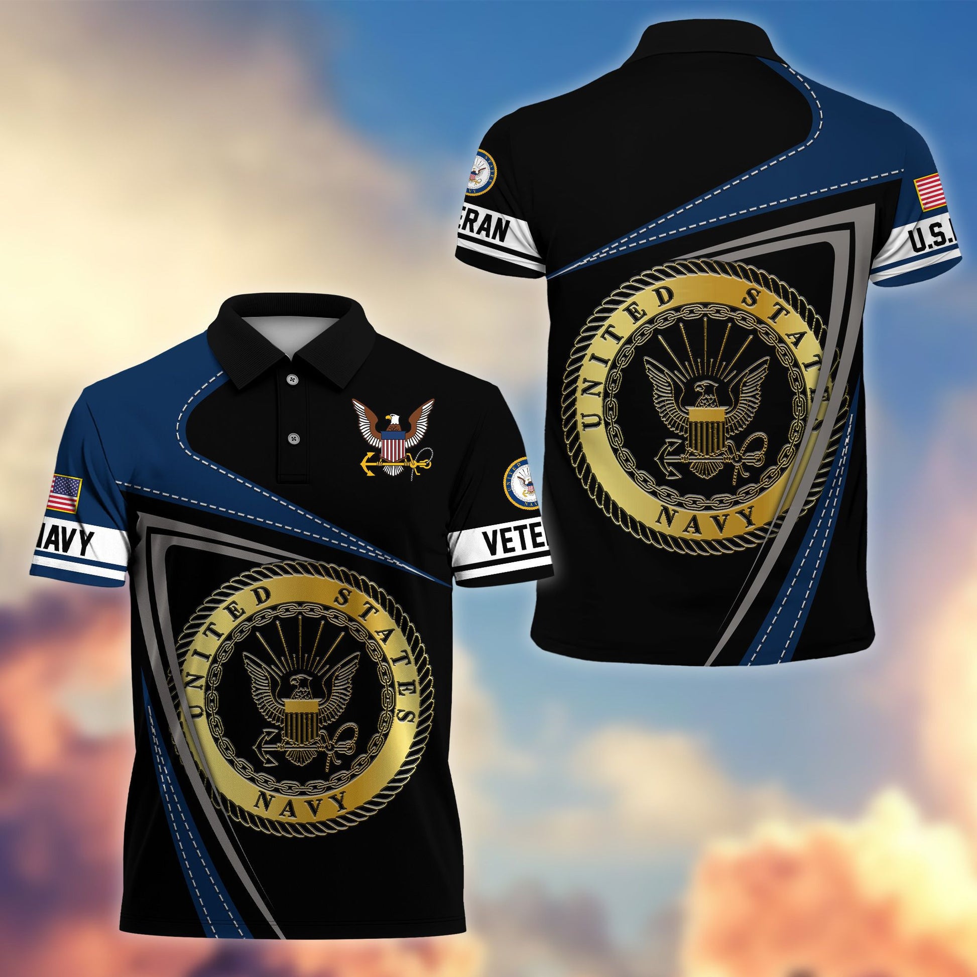Premium US Veterans Polo Shirt BPHN230113, Gifts For US Veterans, Gifts On Father's Day, Independence Day, Veterans Day.