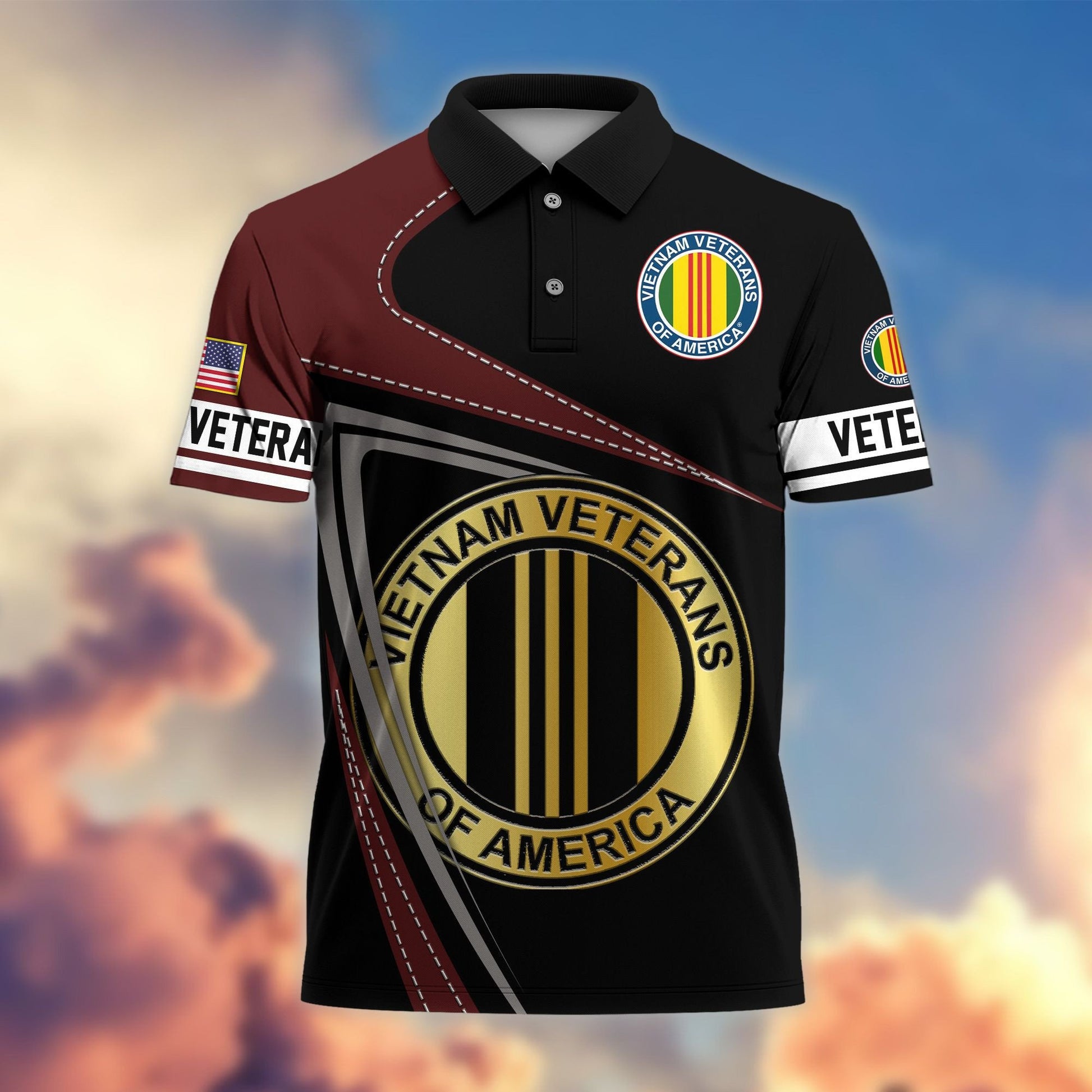 Premium US Veterans Polo Shirt BPHN230113, Gifts For US Veterans, Gifts On Father's Day, Independence Day, Veterans Day.