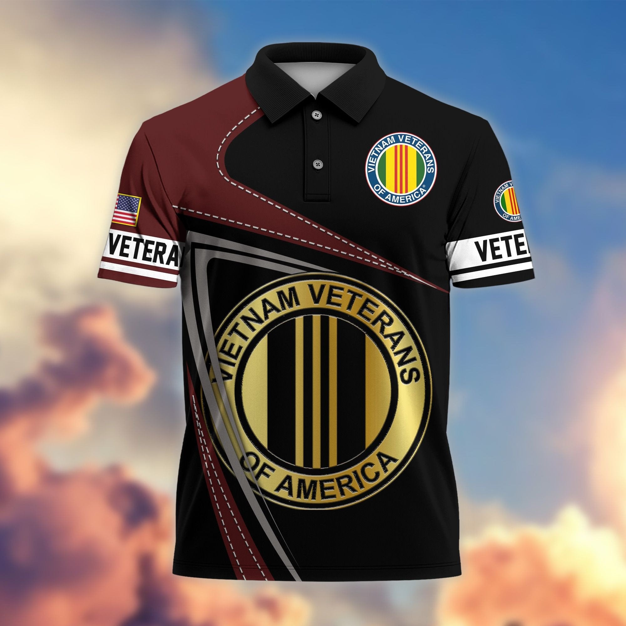 Premium US Veterans Polo Shirt BPHN230113, Gifts For US Veterans, Gifts On Father's Day, Independence Day, Veterans Day.