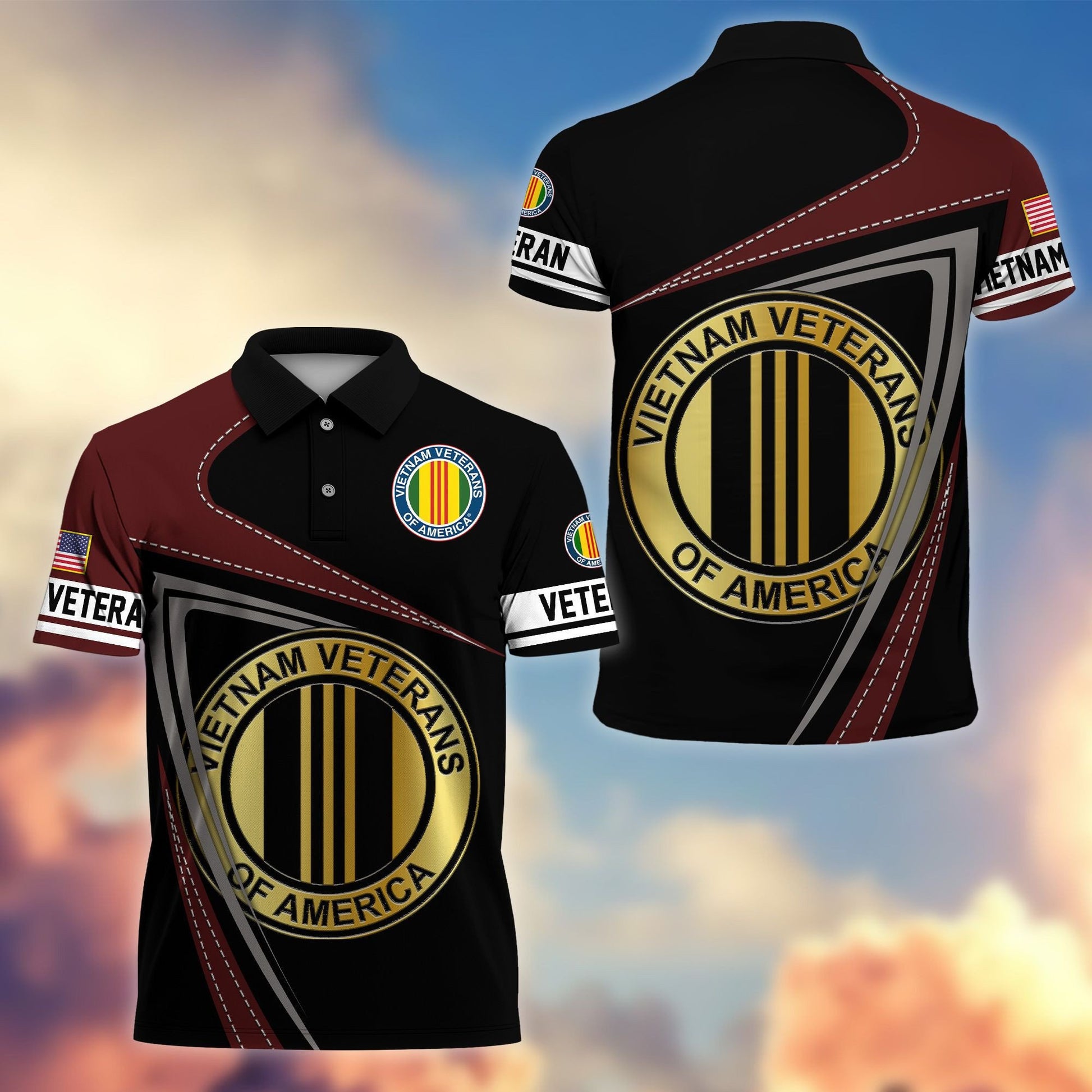 Premium US Veterans Polo Shirt BPHN230113, Gifts For US Veterans, Gifts On Father's Day, Independence Day, Veterans Day.