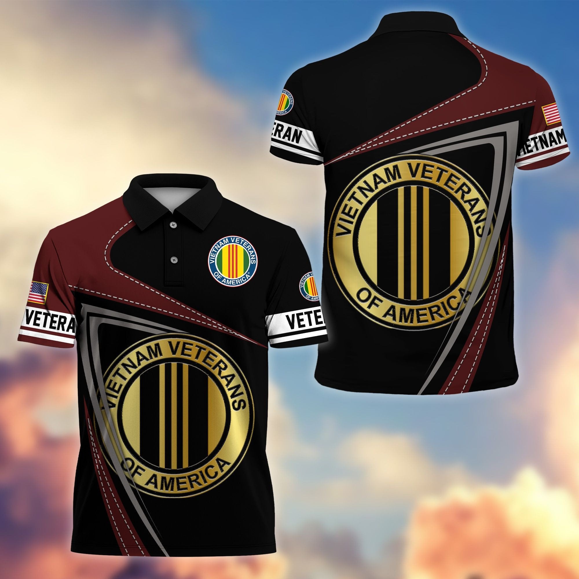 Premium US Veterans Polo Shirt BPHN230113, Gifts For US Veterans, Gifts On Father's Day, Independence Day, Veterans Day.