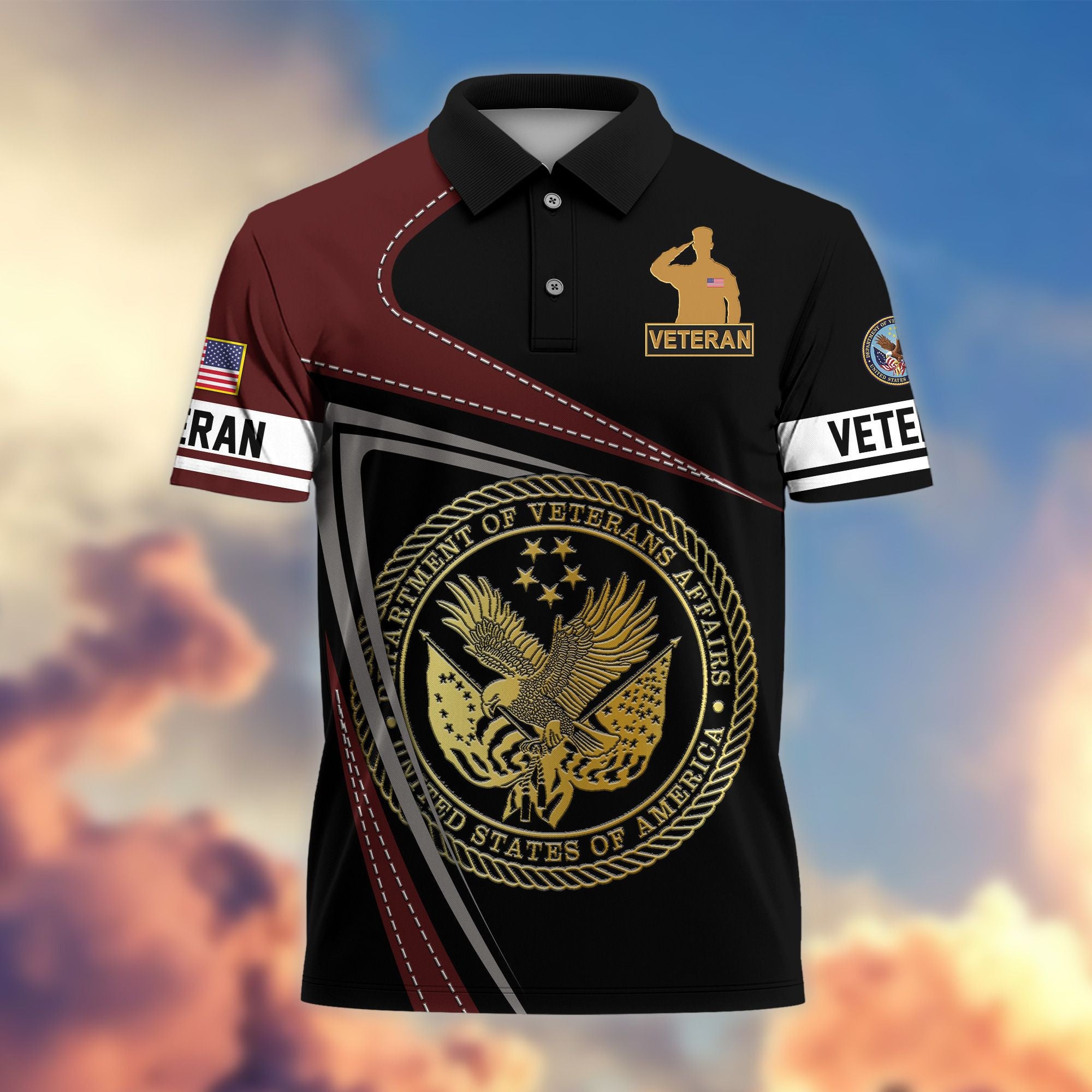 Premium US Veterans Polo Shirt BPHN230113, Gifts For US Veterans, Gifts On Father's Day, Independence Day, Veterans Day.