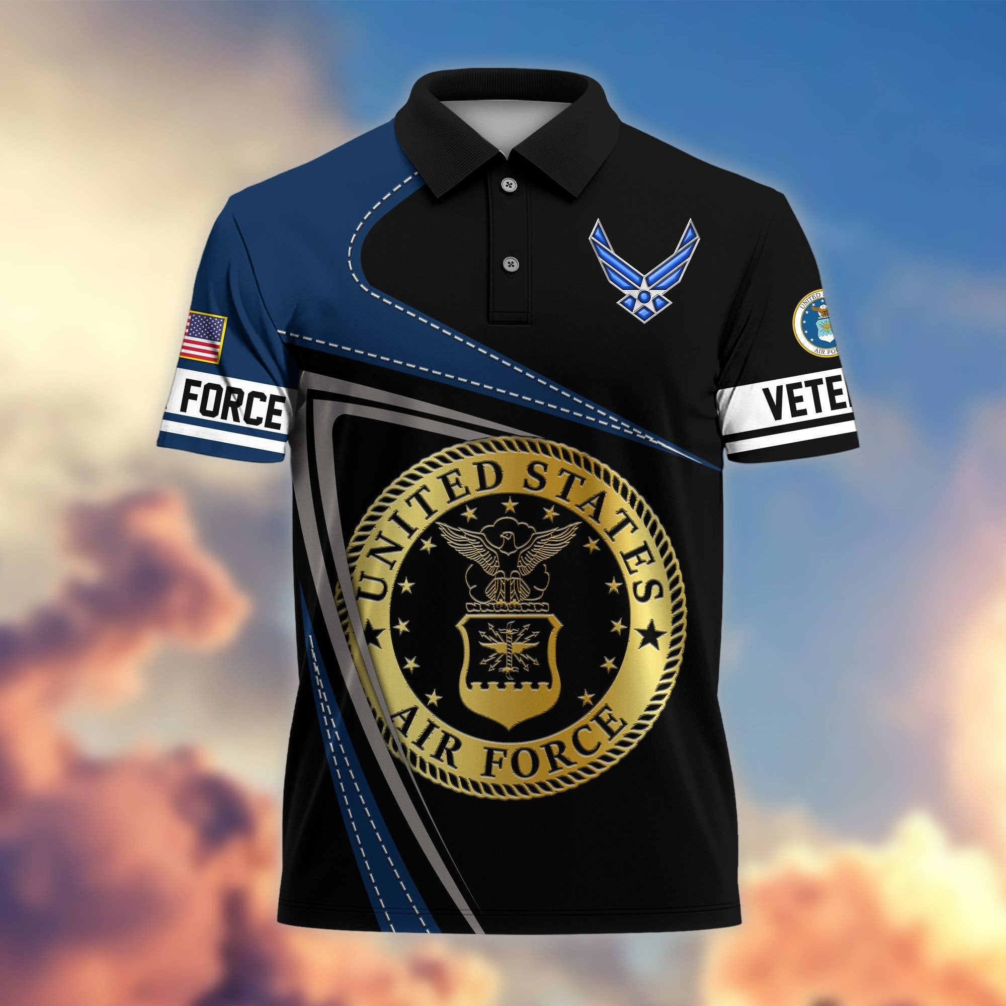 Premium US Veterans Polo Shirt BPHN230113, Gifts For US Veterans, Gifts On Father's Day, Independence Day, Veterans Day.