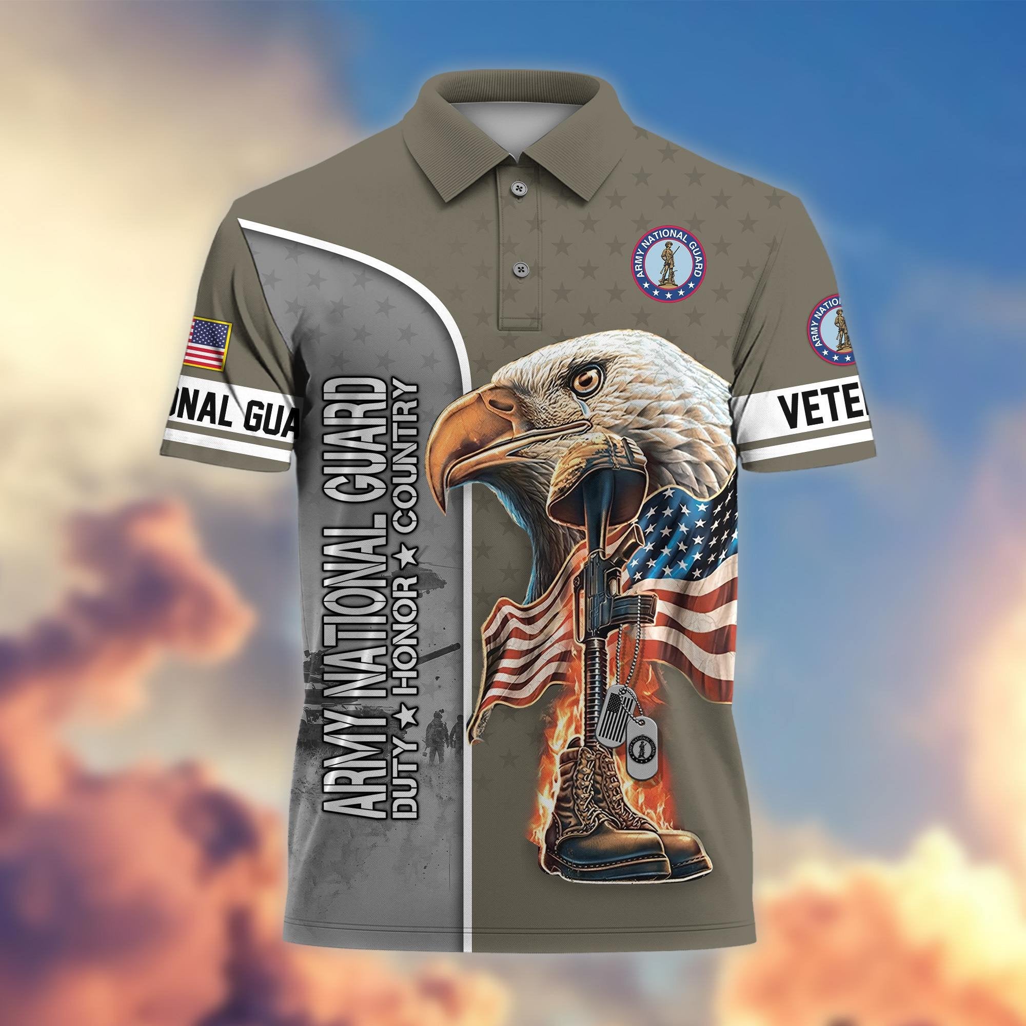 Premium US Veterans Polo Shirt BPHN030212, Gifts For US Veterans, Gifts On Father's Day, Independence Day, Veterans Day.